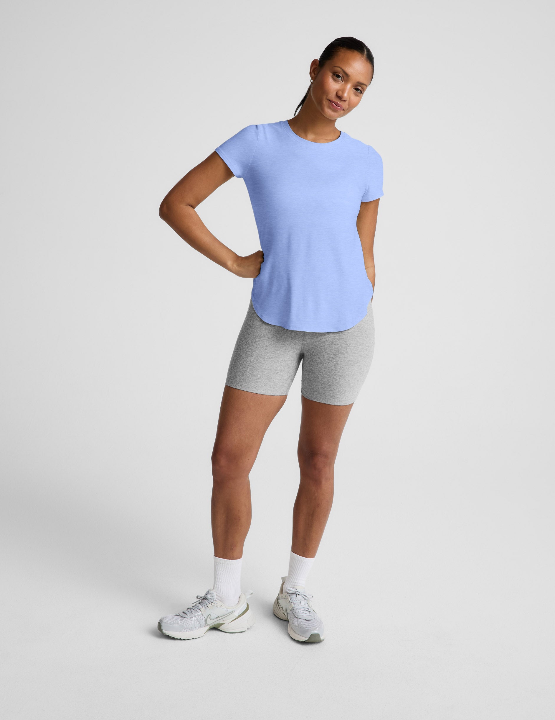 Featherweight On The Down Low Tee - Pastel Periwinkle Heather