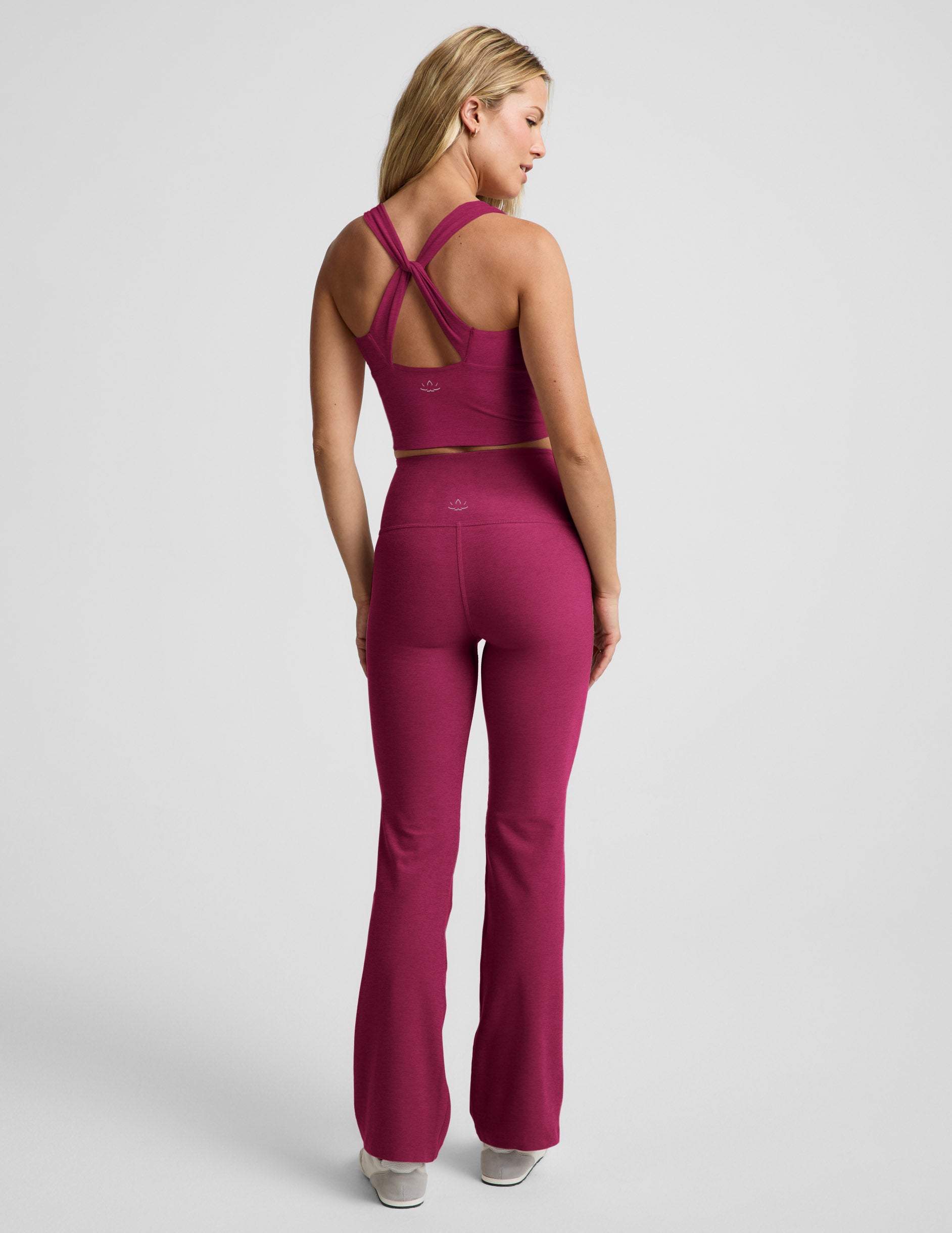 Spacedye™ High Waisted Practice Pocket Bootcut Pant 31" - Sangria Heather