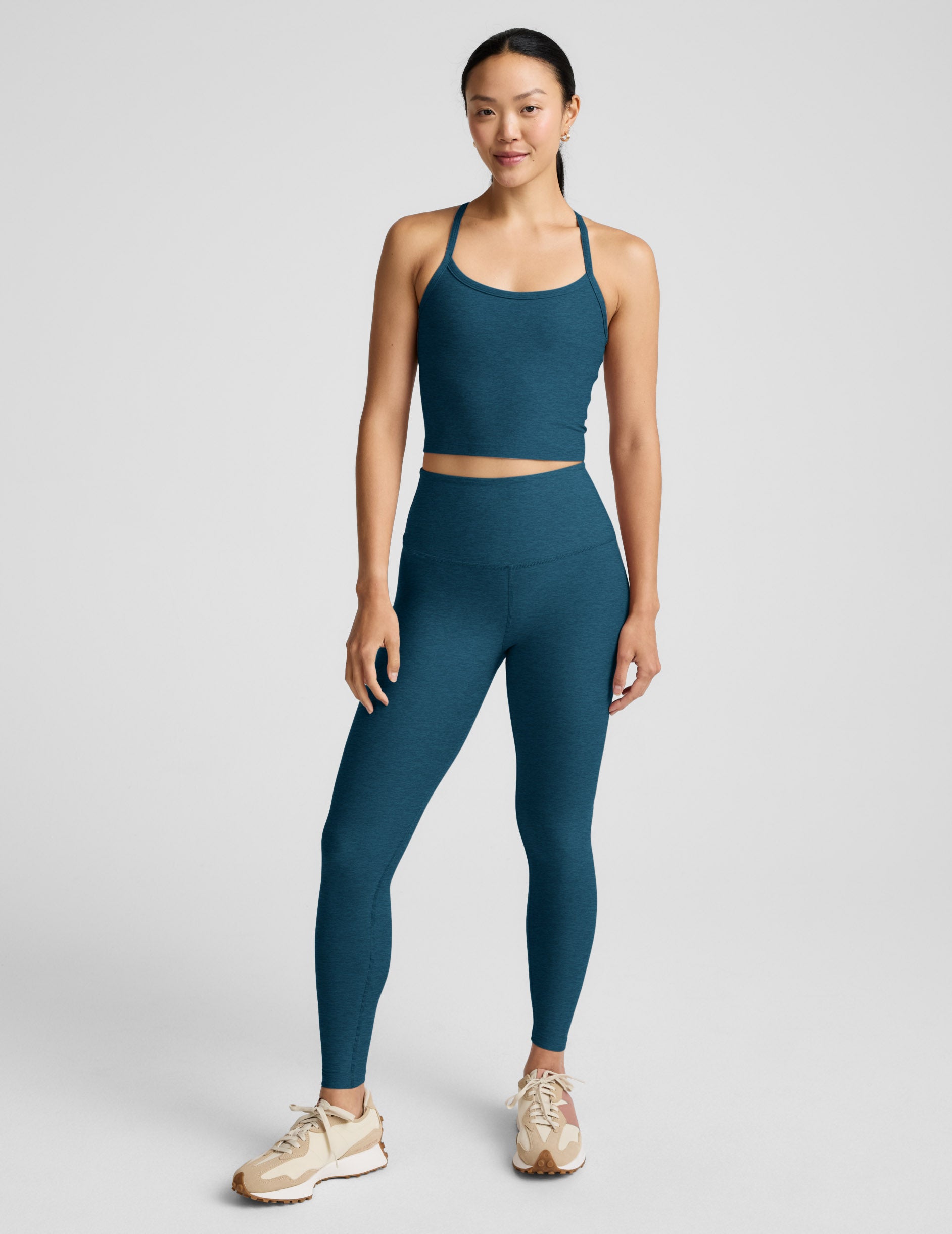 Spacedye™ Caught In The Midi High Waisted Legging - Blue Gem Heather