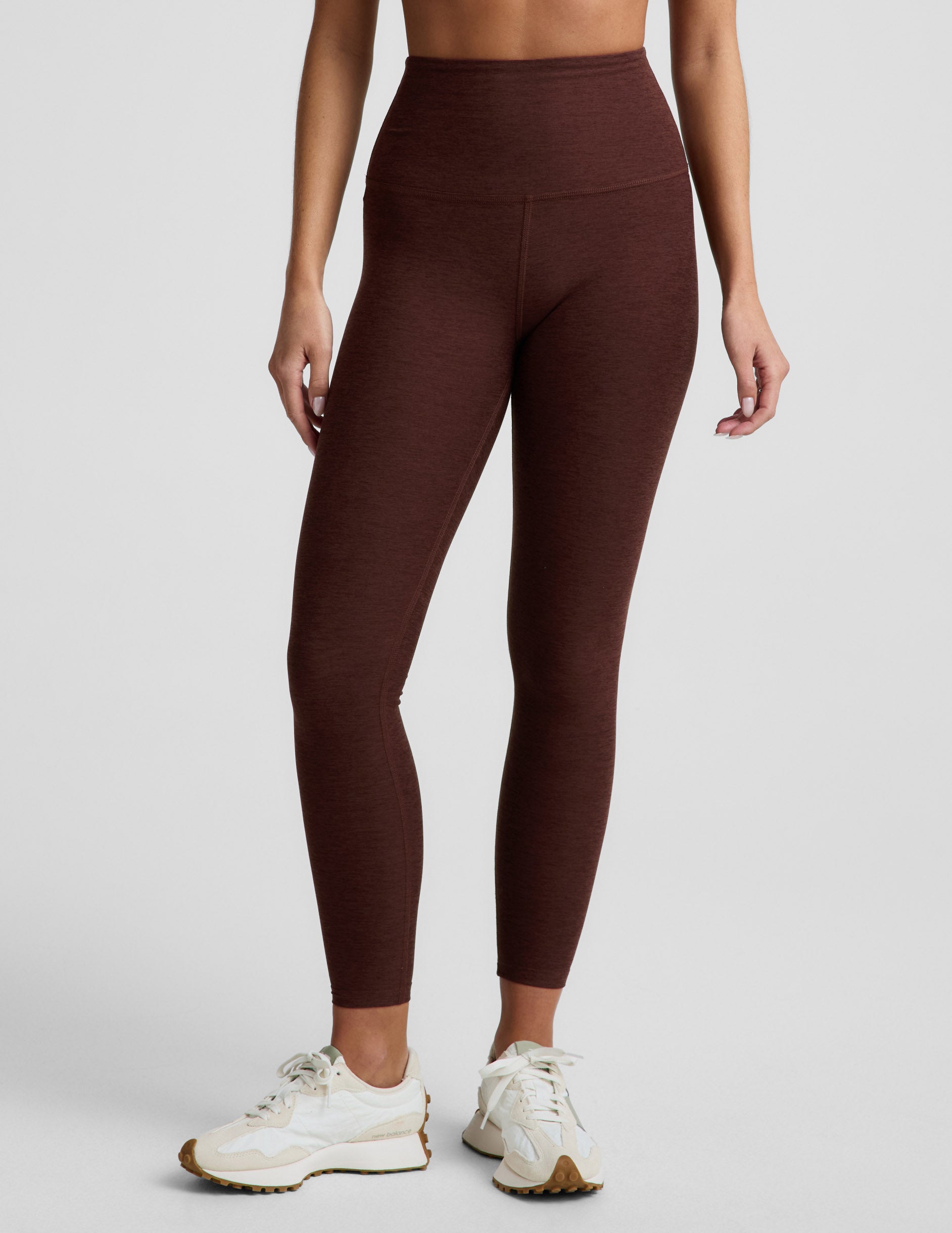 Spacedye™ Caught In The Midi High Waisted Legging - Iced Mocha Heather