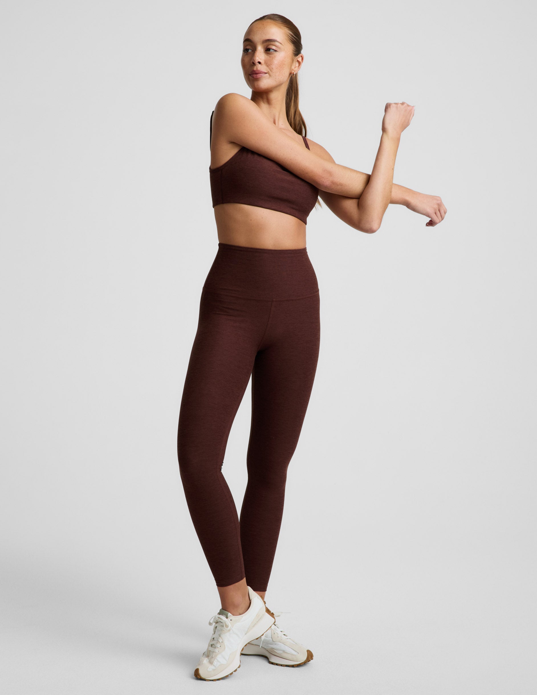 Spacedye™ Caught In The Midi High Waisted Legging - Iced Mocha Heather