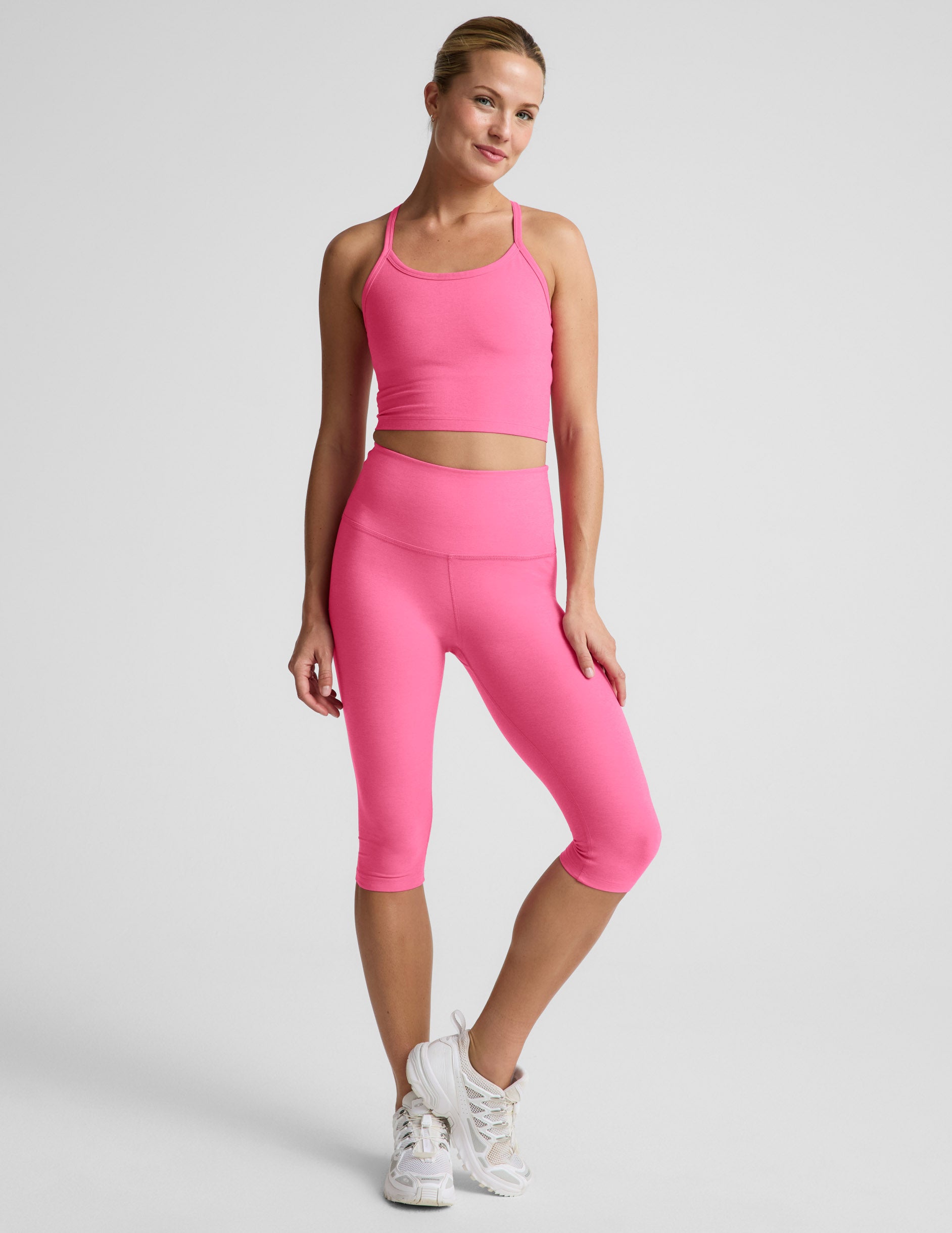 Spacedye™ Pedal Pusher High Waisted Legging - Luscious Pink Heather