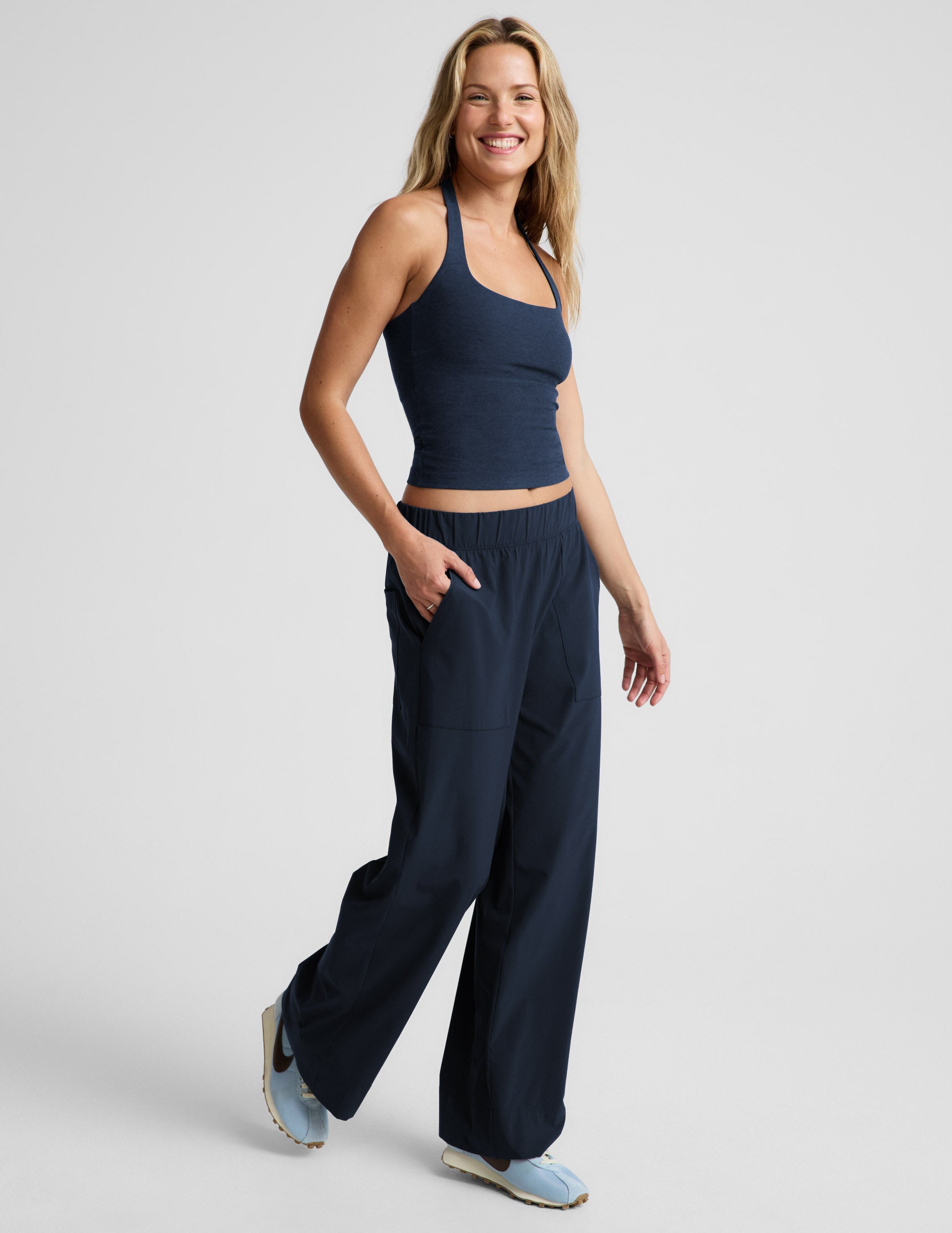 Spacedye™ Square Halter Tank - Nocturnal Navy
