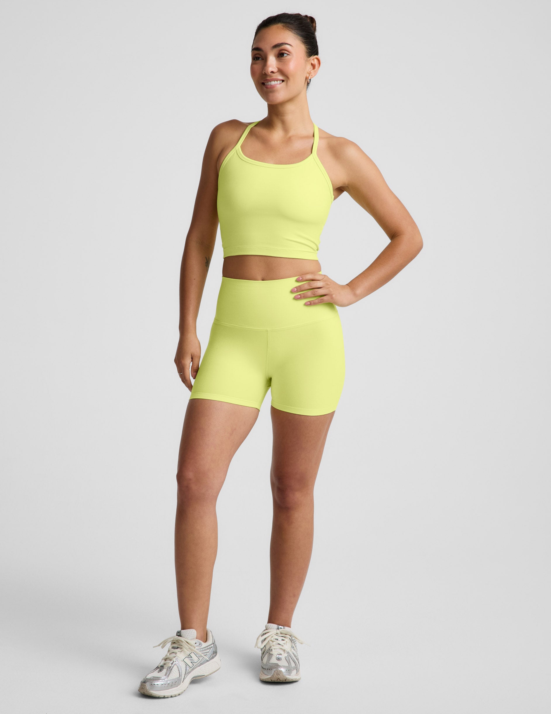 Spacedye™ Keep Pace 3" Short - Electric Lime Heather
