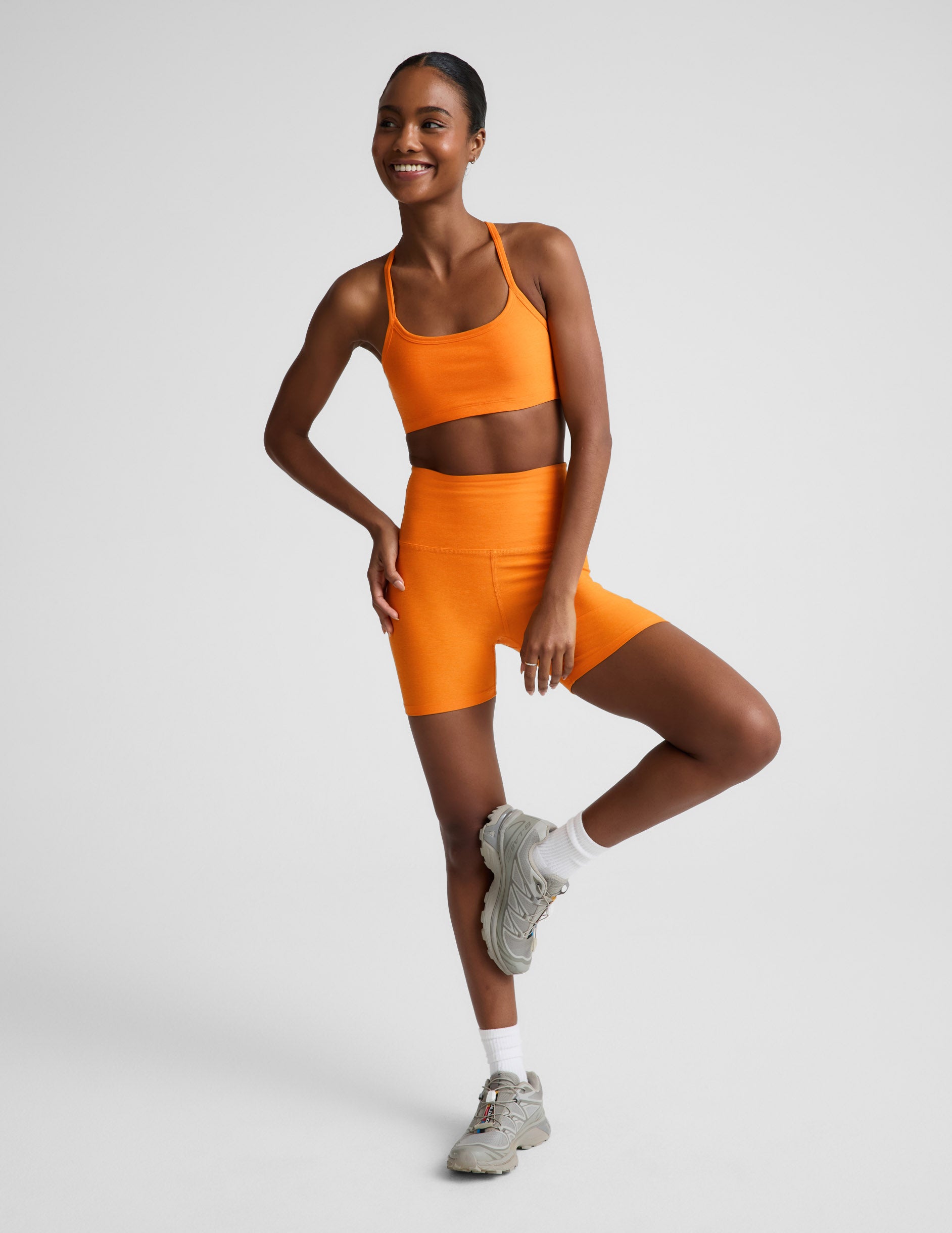 Spacedye™ Keep Pace 5" Biker Short - Bright Citrus Heather
