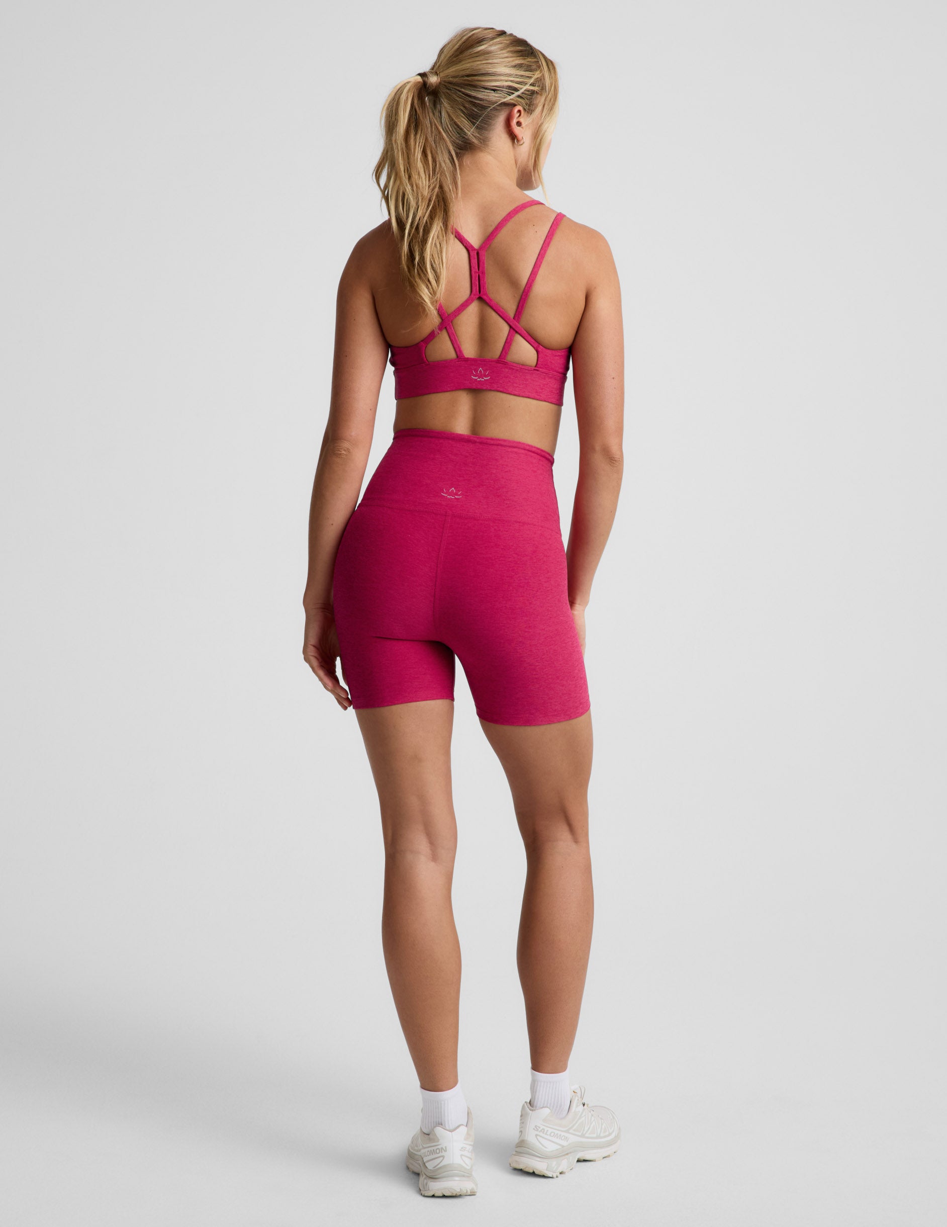 Spacedye™ Keep Pace 5" Biker Short - Berry Red Heather