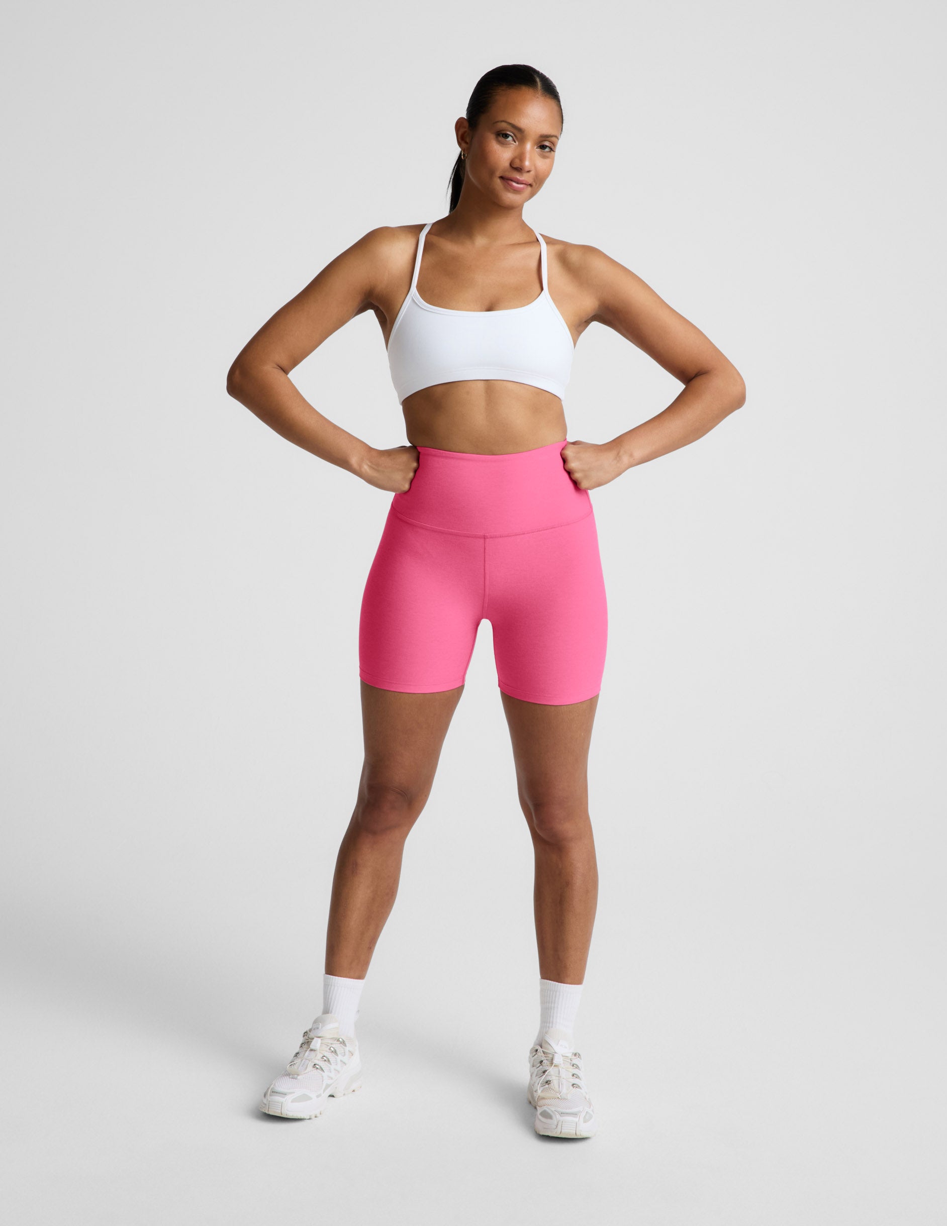 Spacedye™ Keep Pace 5" Biker Short - Luscious Pink Heather