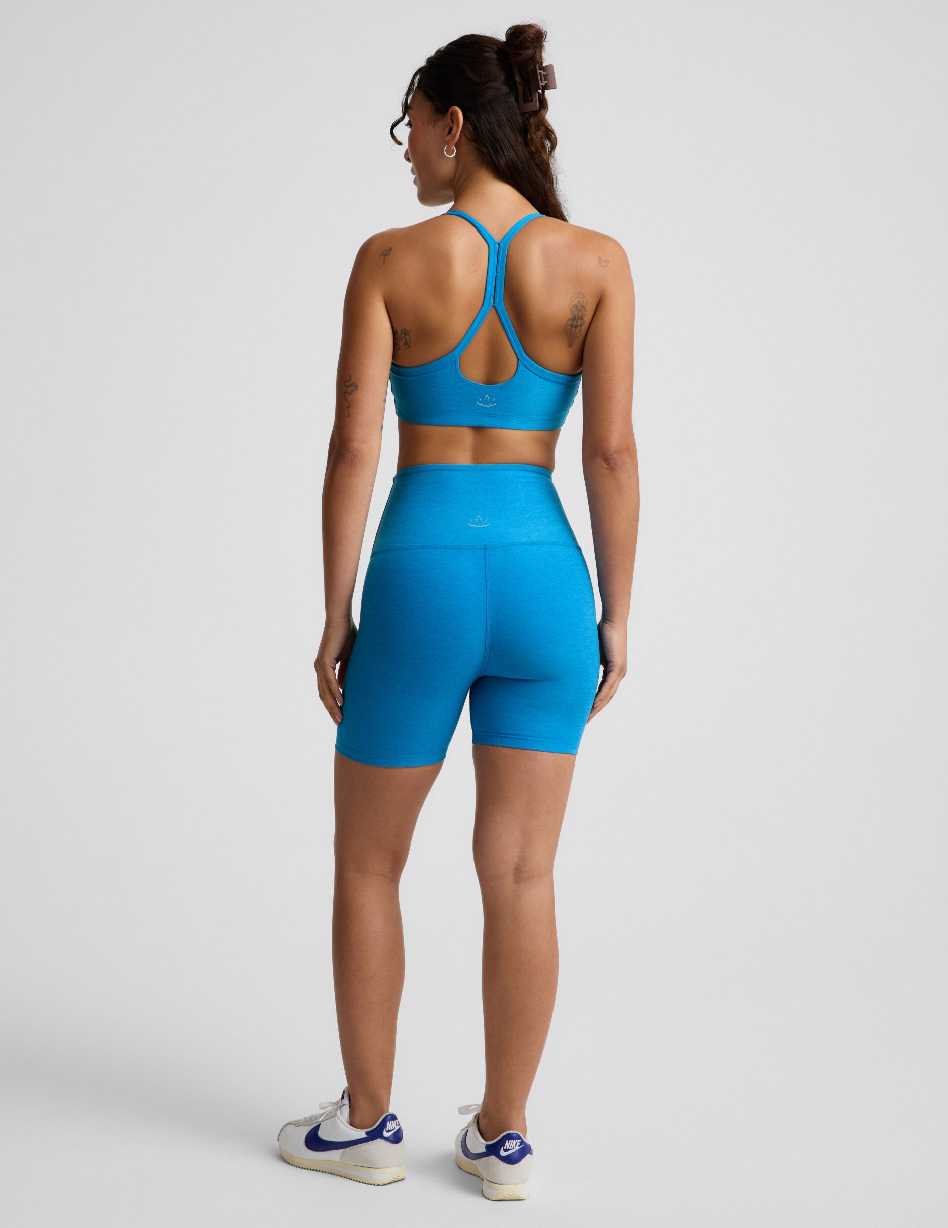 Spacedye™ Keep Pace 5" Biker Short - Malibu Lagoon Heather