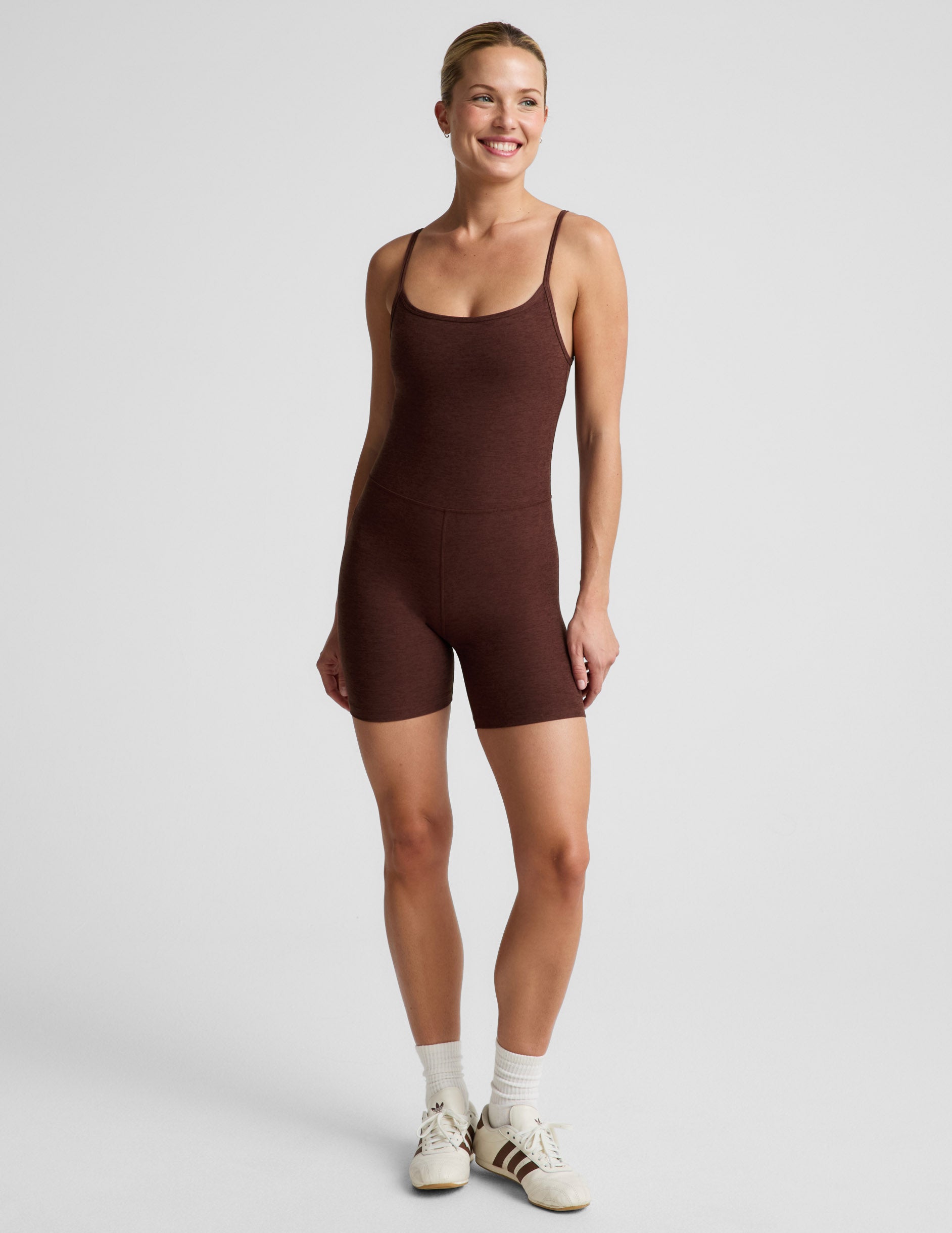 Spacedye™ Keep Pace Biker Jumpsuit - Iced Mocha Heather