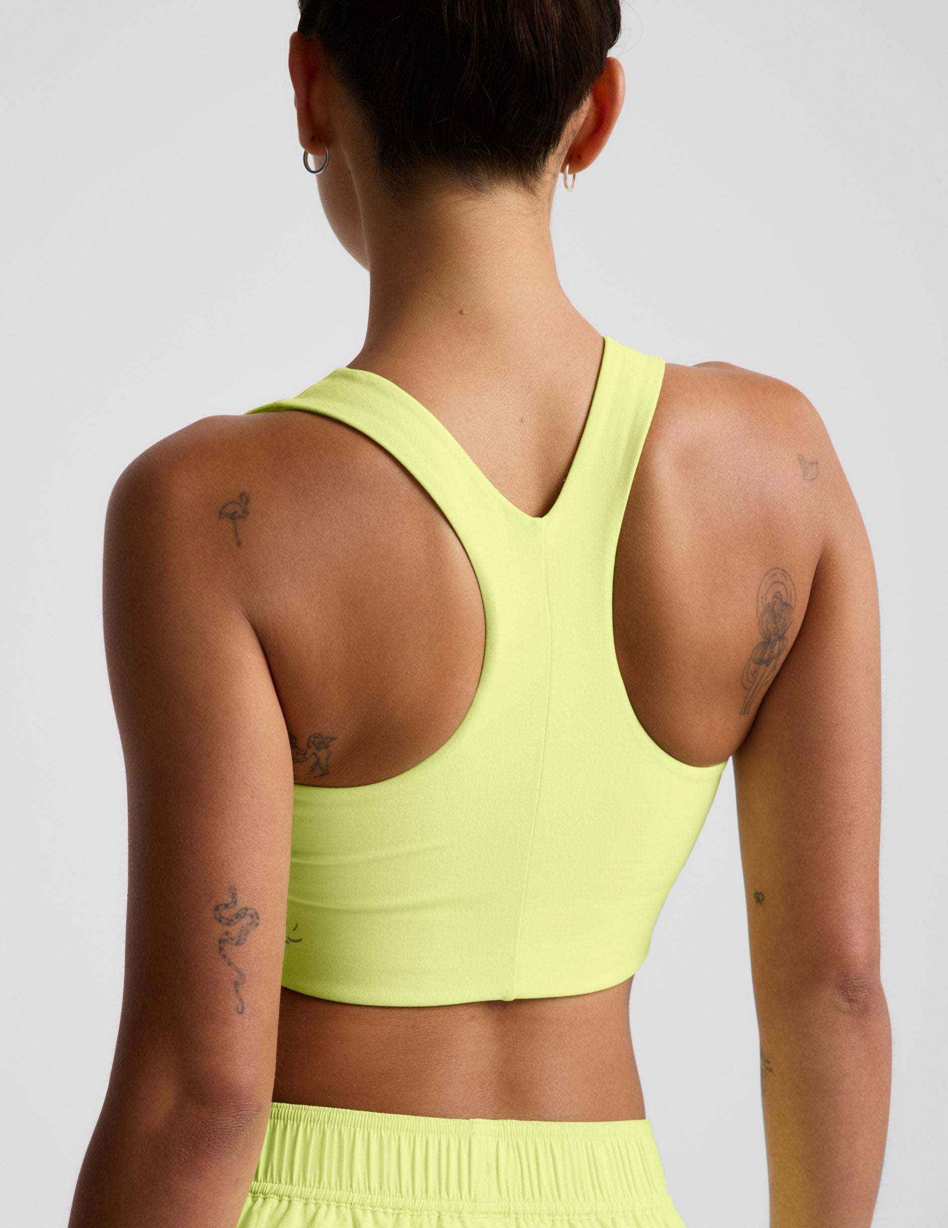 Spacedye™ Simplicity Long Line Bra 2.0 - Electric Lime Heather