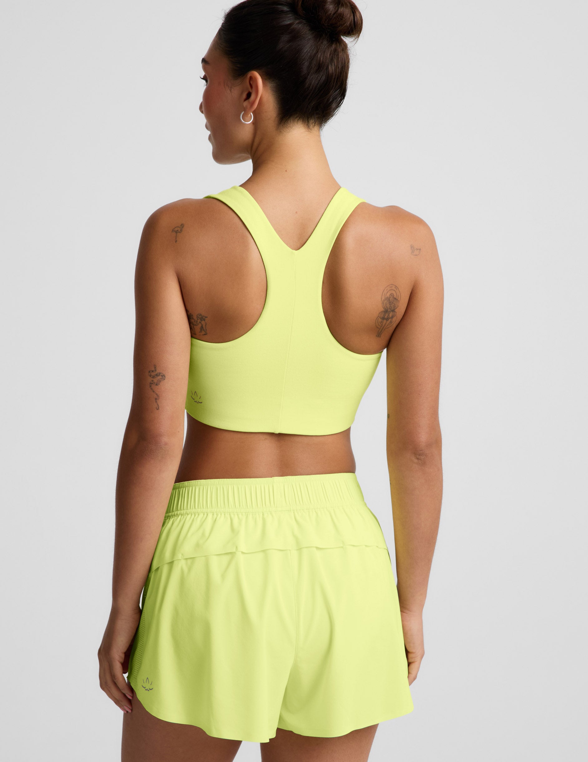 Spacedye™ Simplicity Long Line Bra 2.0 - Electric Lime Heather