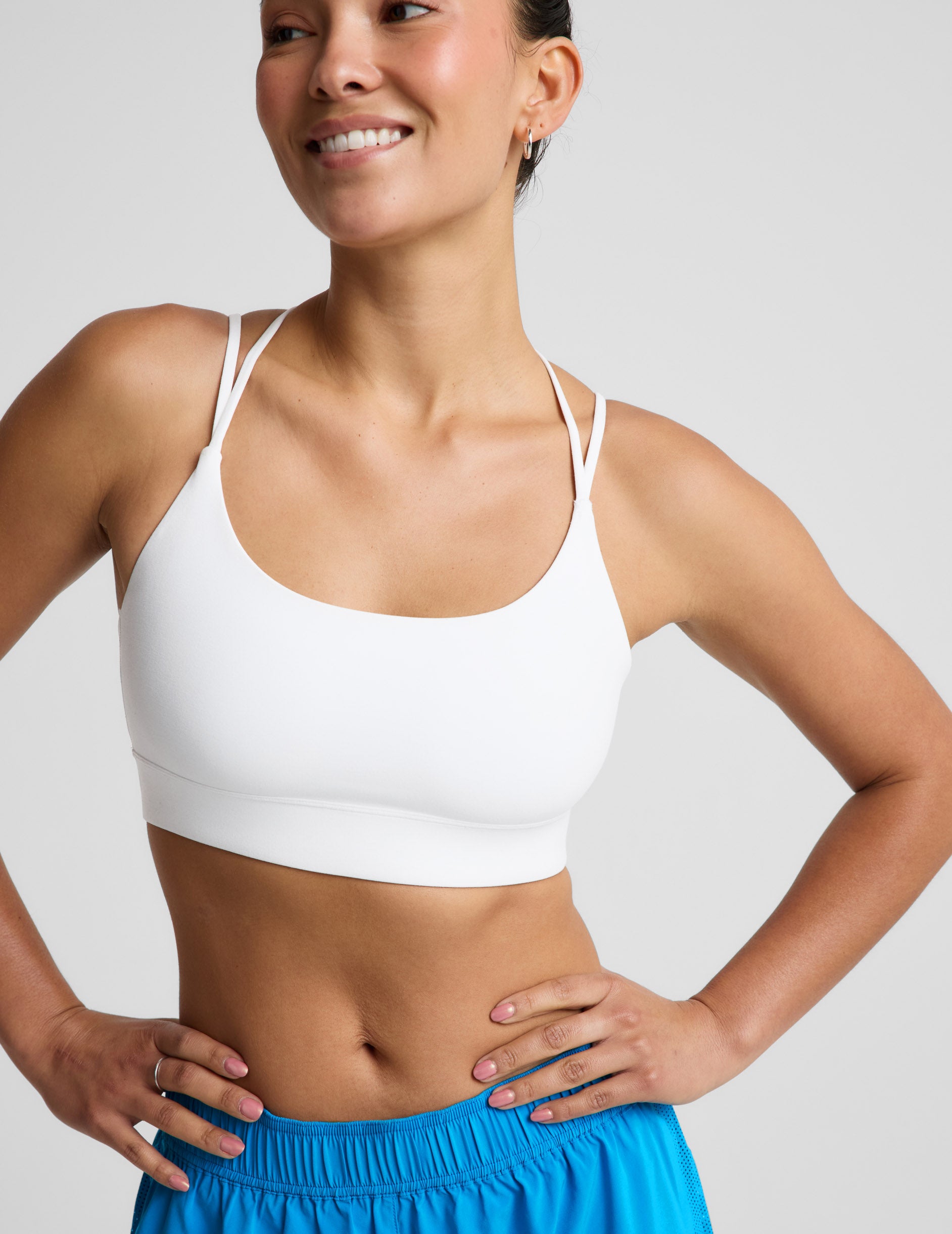 Spacedye™ Back To It Strappy Bra - Cloud White