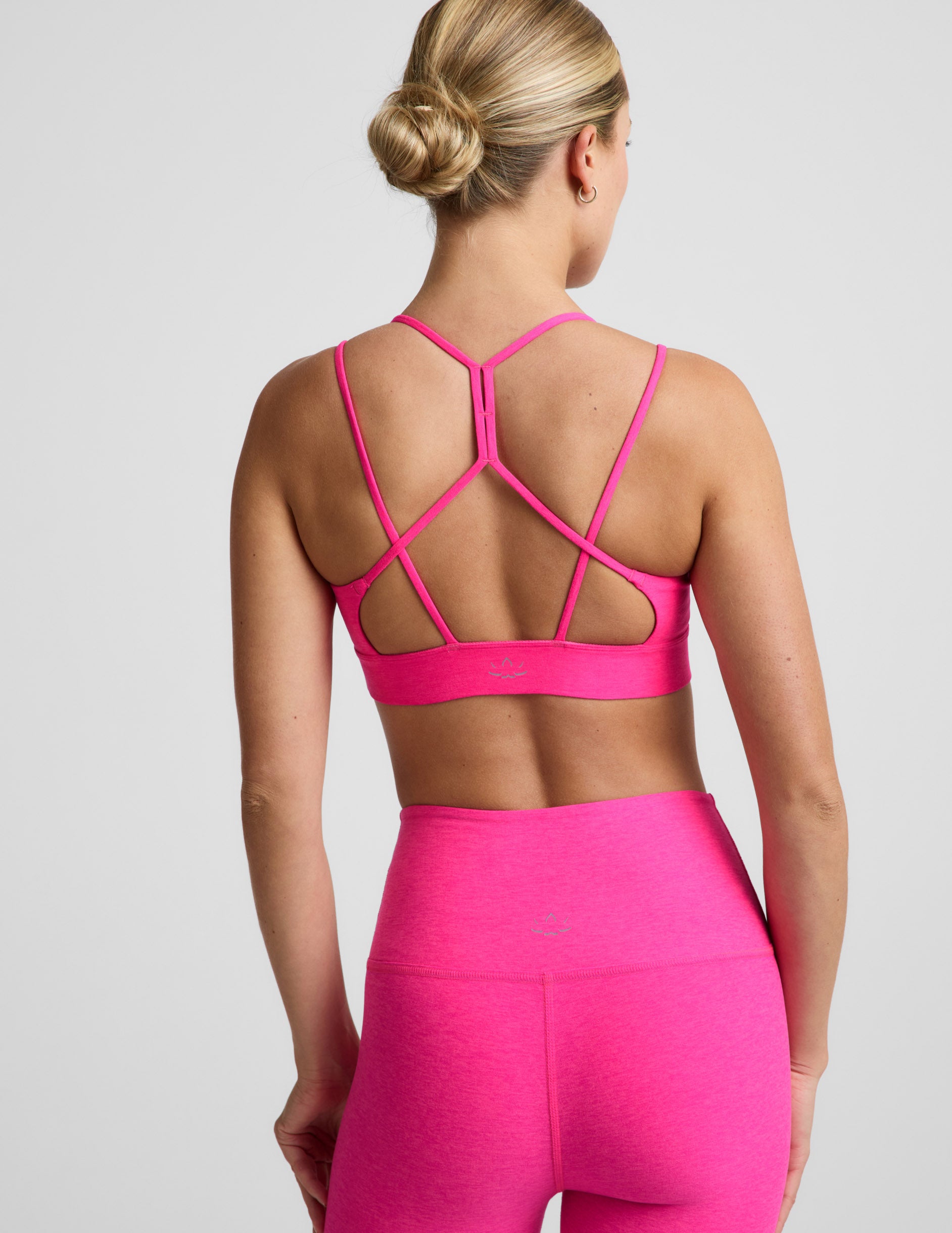 Spacedye™ Back To It Strappy Bra - Pink Glow Heather