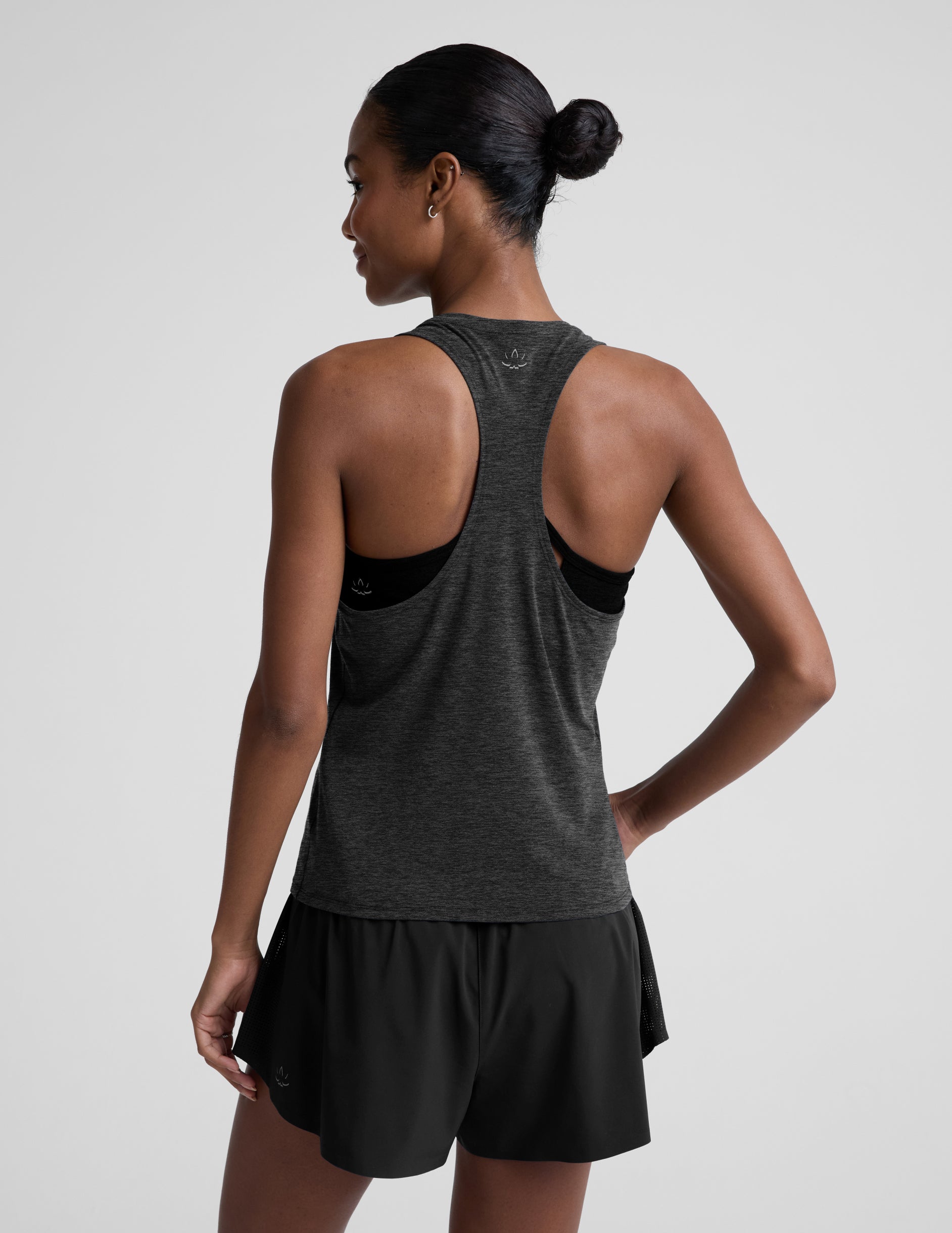 Breezeweight Active Racerback Tank - Faded Black