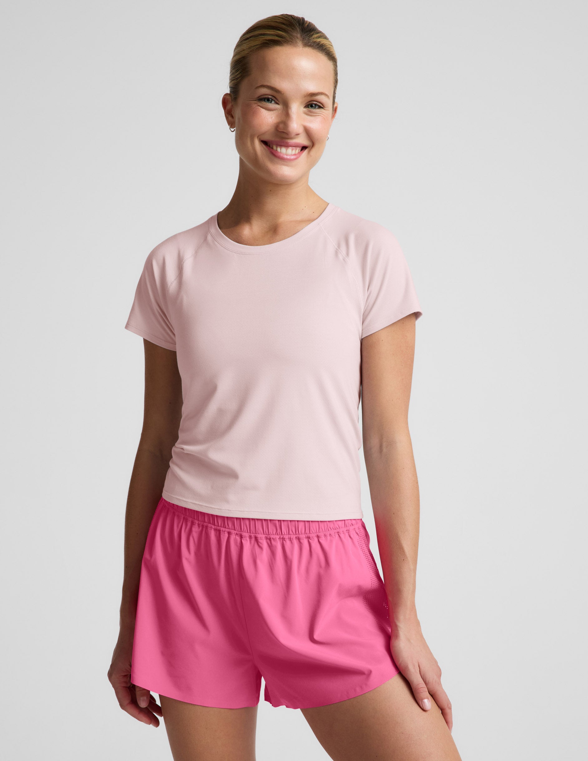 Breezeweight Active Short Sleeve Tee - Pink Petal