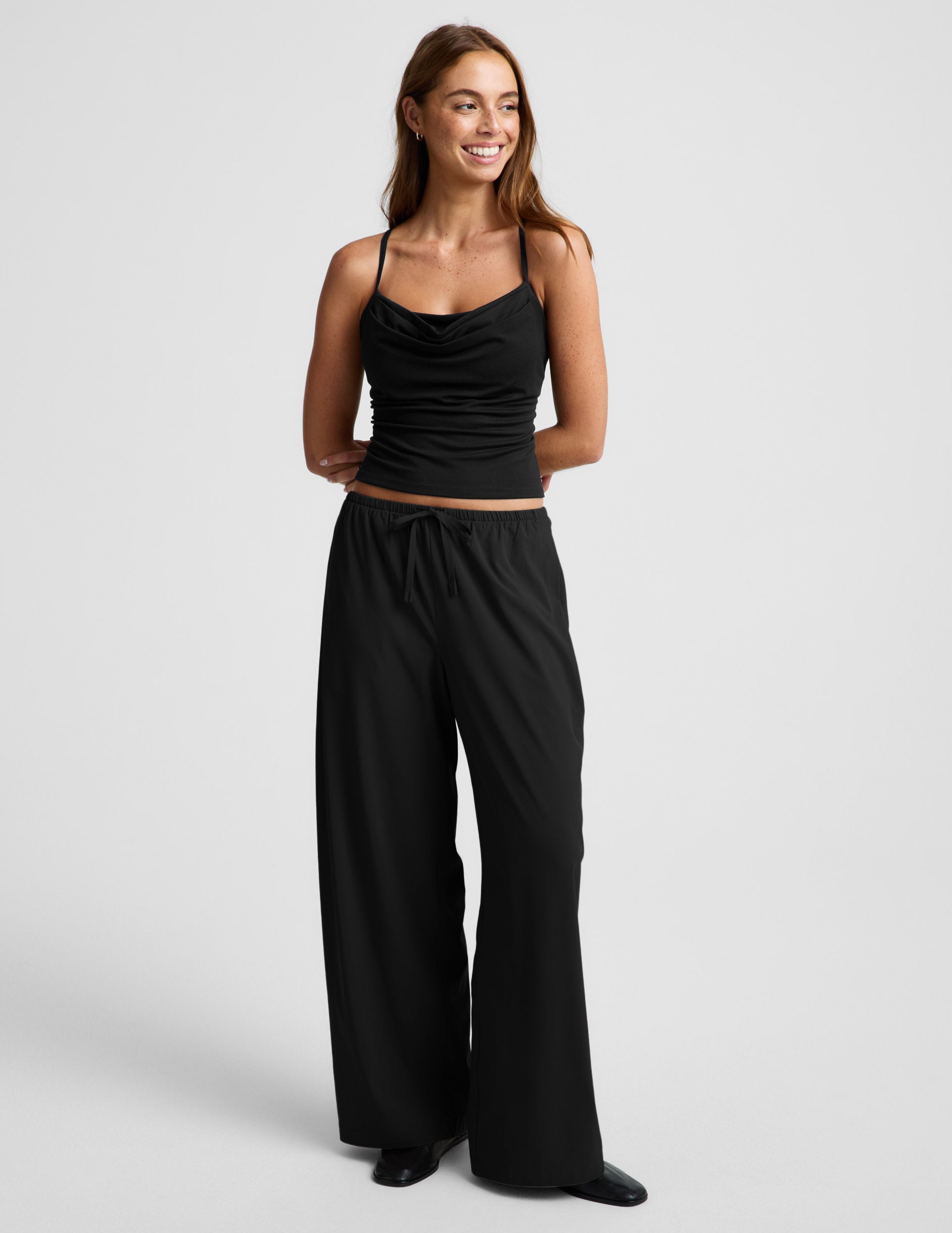 Cowl Neck Tank - Black