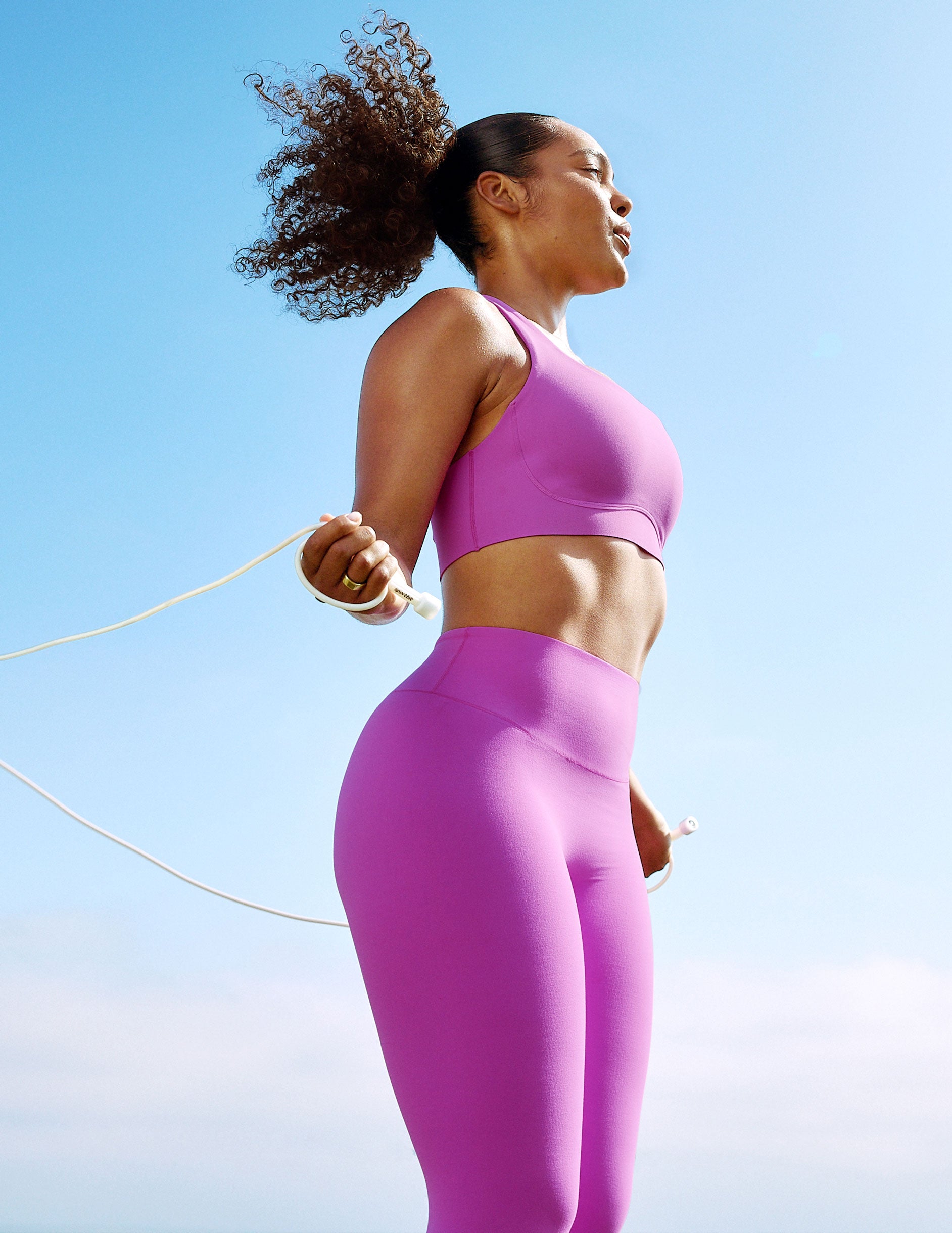 glowzone™ High Waisted Midi Legging - Electric Fuchsia