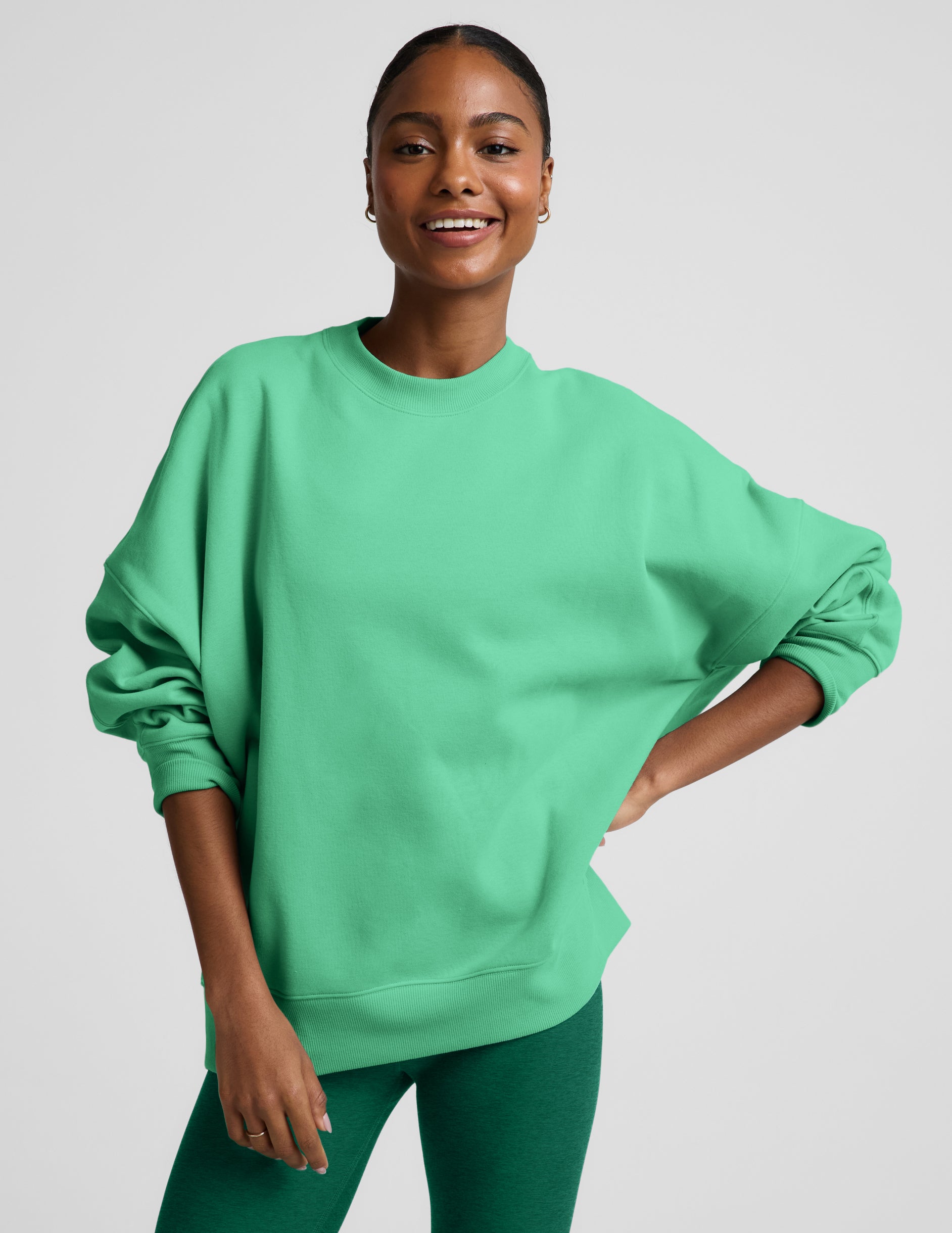 LuxeFleece 2.0™ Oversized Crewneck - Jade Pool