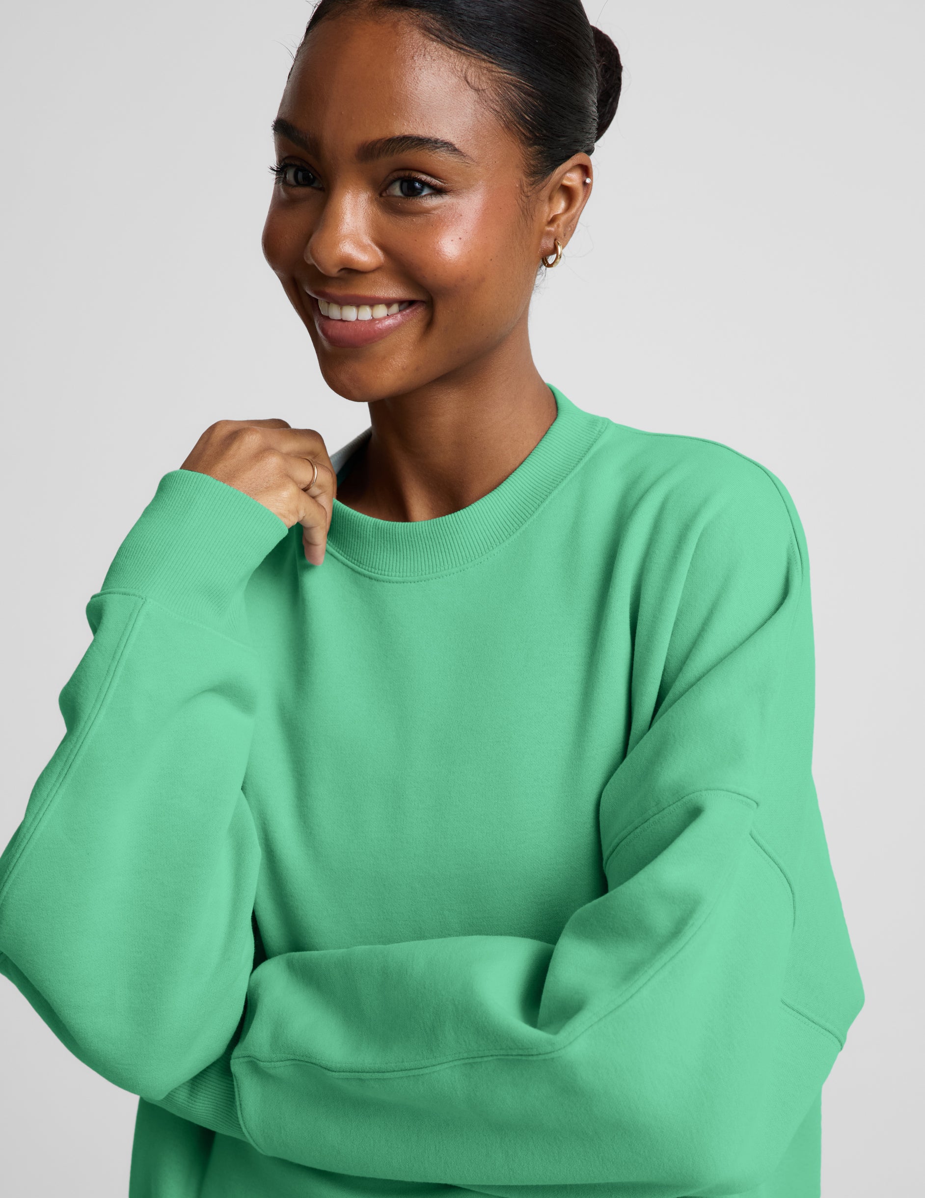 LuxeFleece 2.0™ Oversized Crewneck - Jade Pool