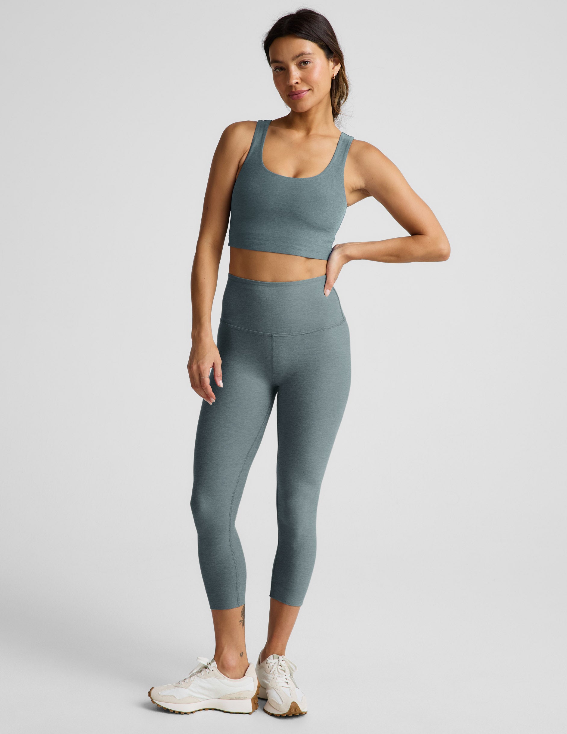Spacedye™ Walk And Talk High Waisted 20.5" Capri Legging - Storm Heather