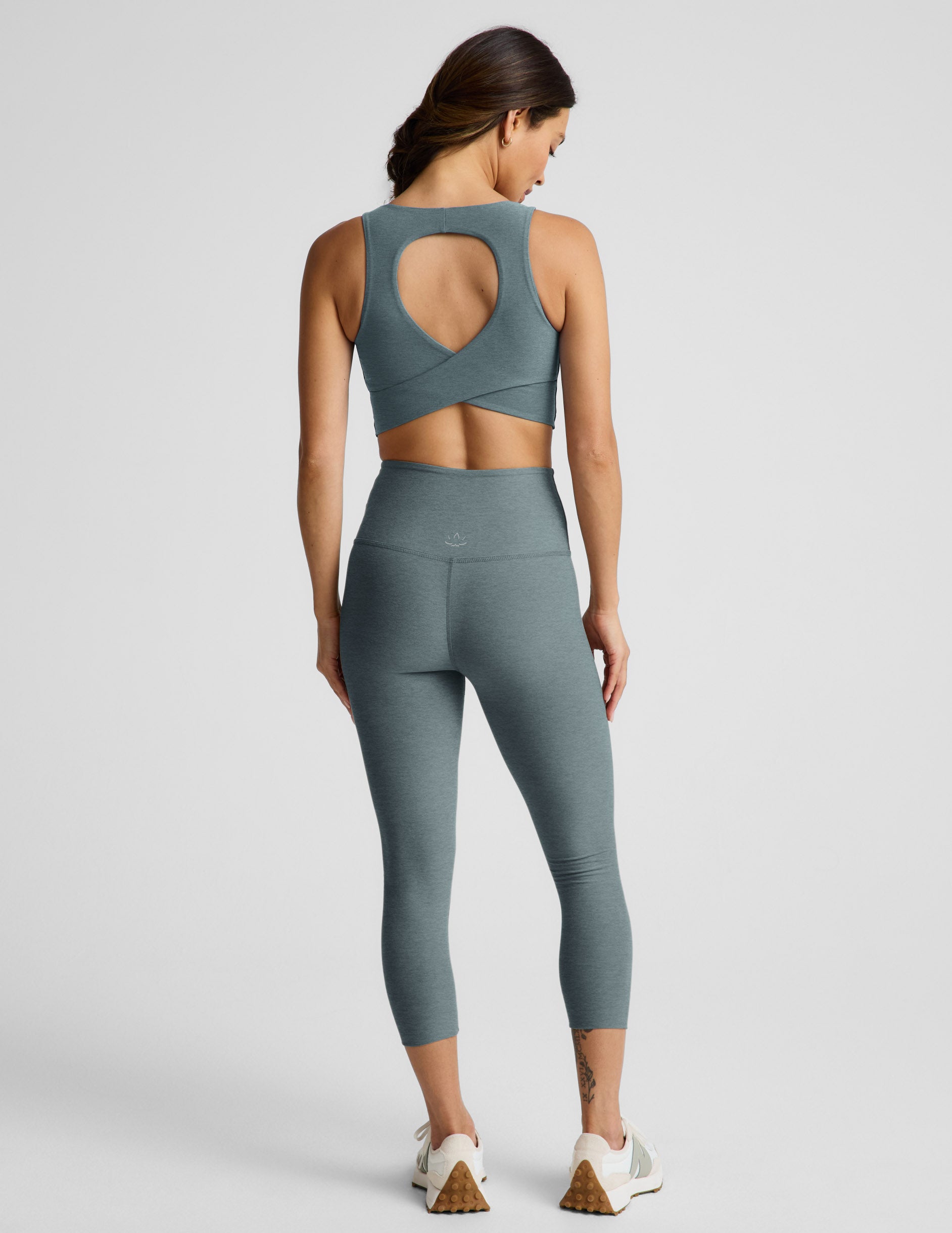 Spacedye™ Walk And Talk High Waisted 20.5" Capri Legging - Storm Heather