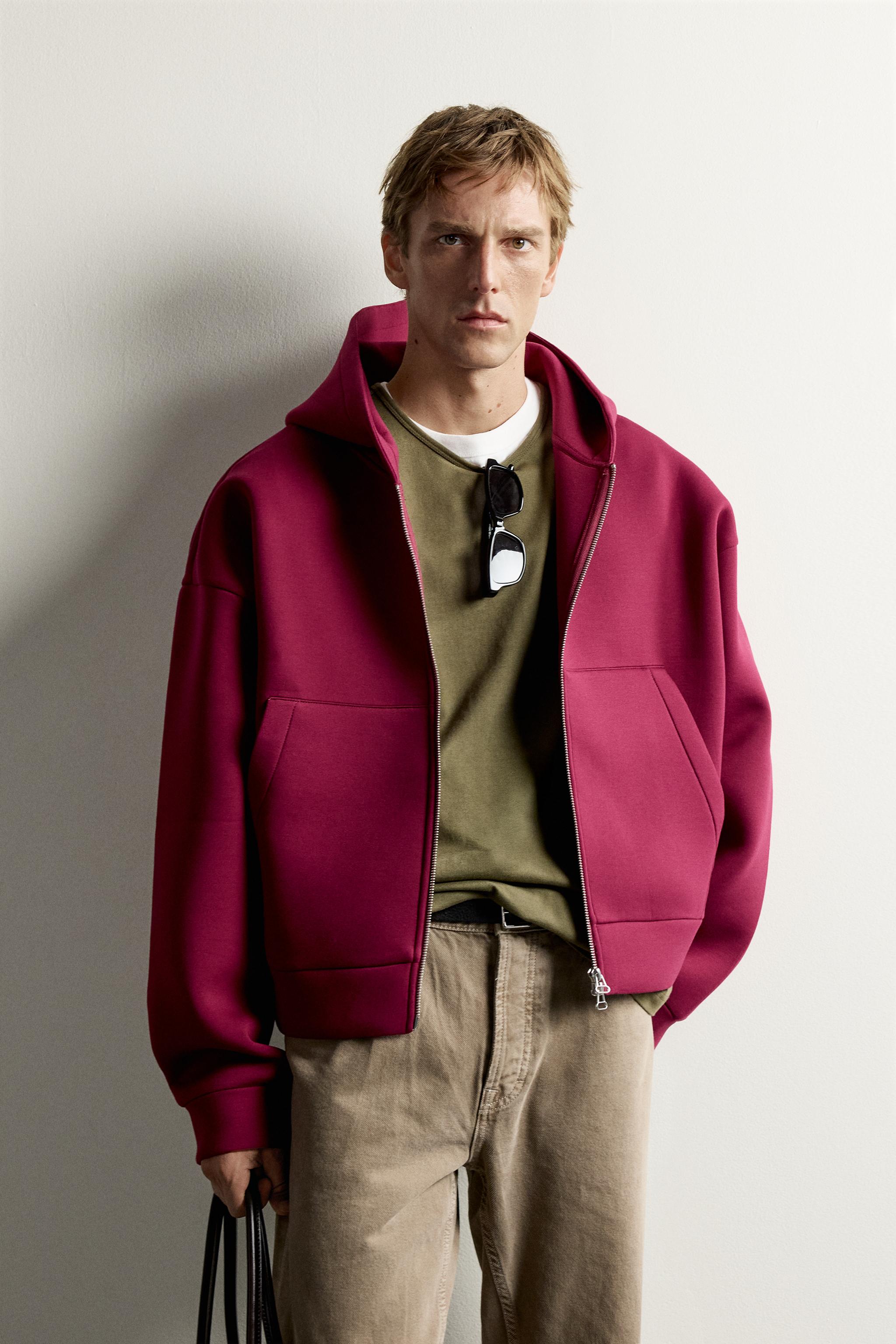 TECHNICAL ZIP-UP HOODIE - Fuchsia