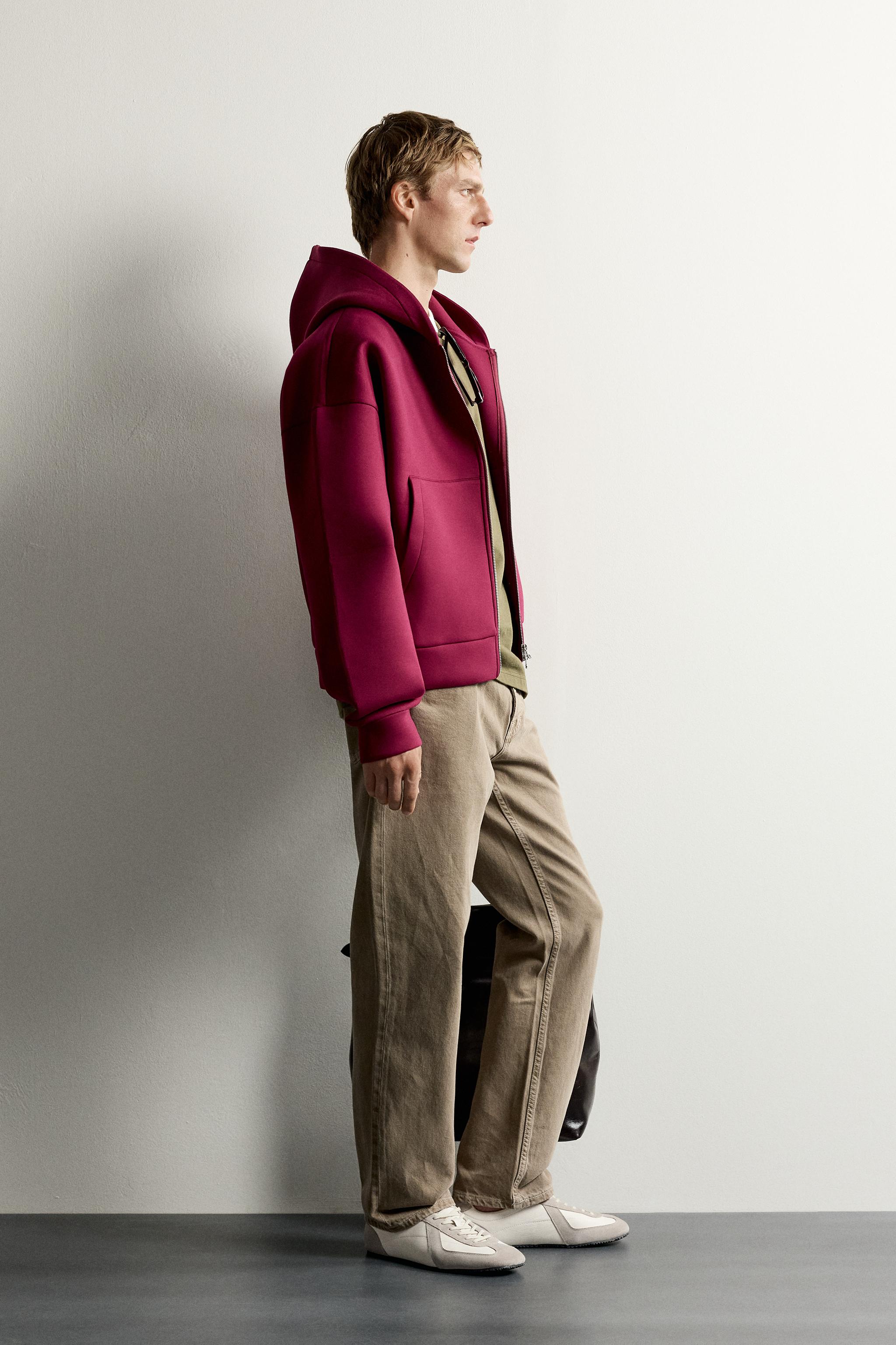 TECHNICAL ZIP-UP HOODIE - Fuchsia