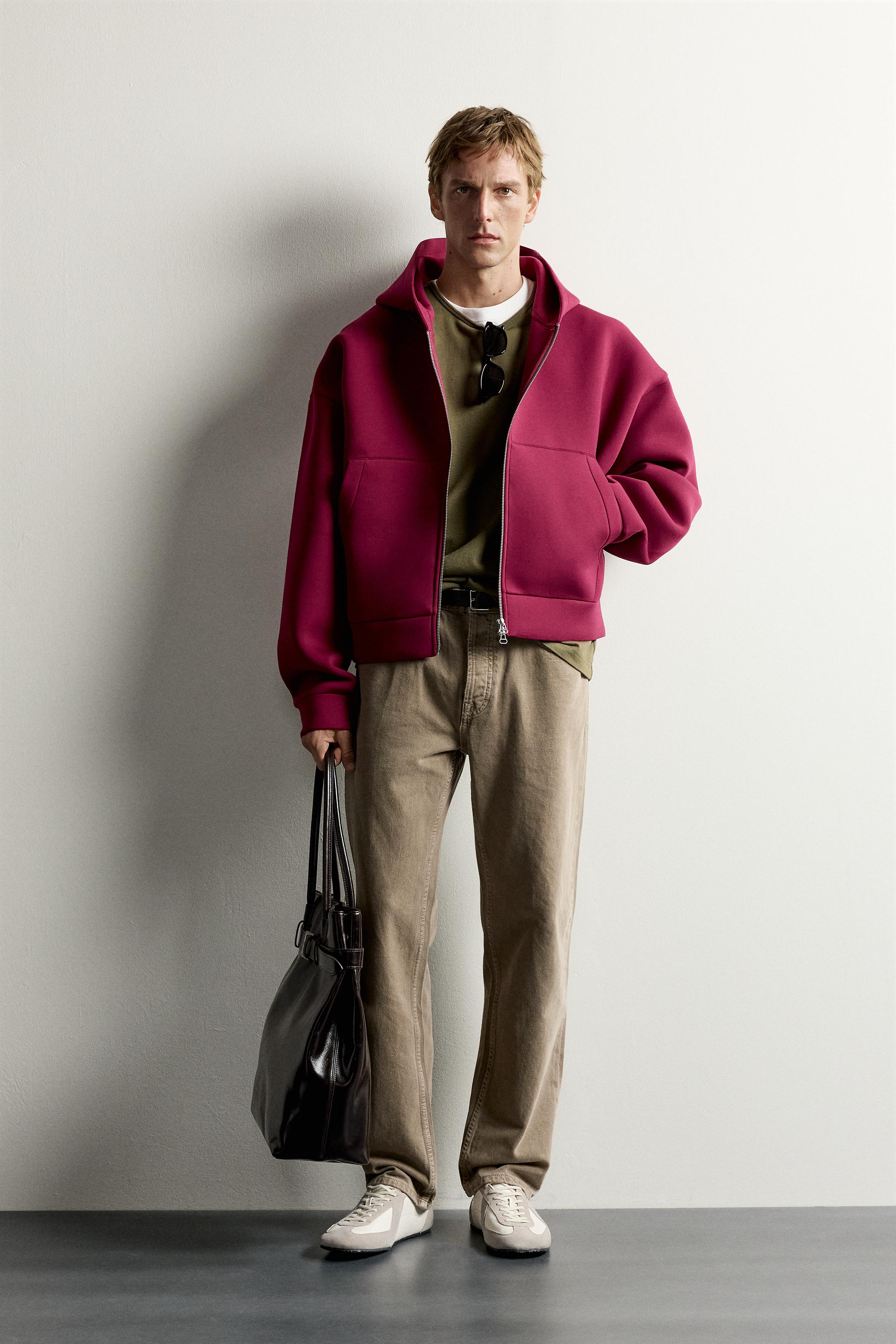 TECHNICAL ZIP-UP HOODIE - Fuchsia