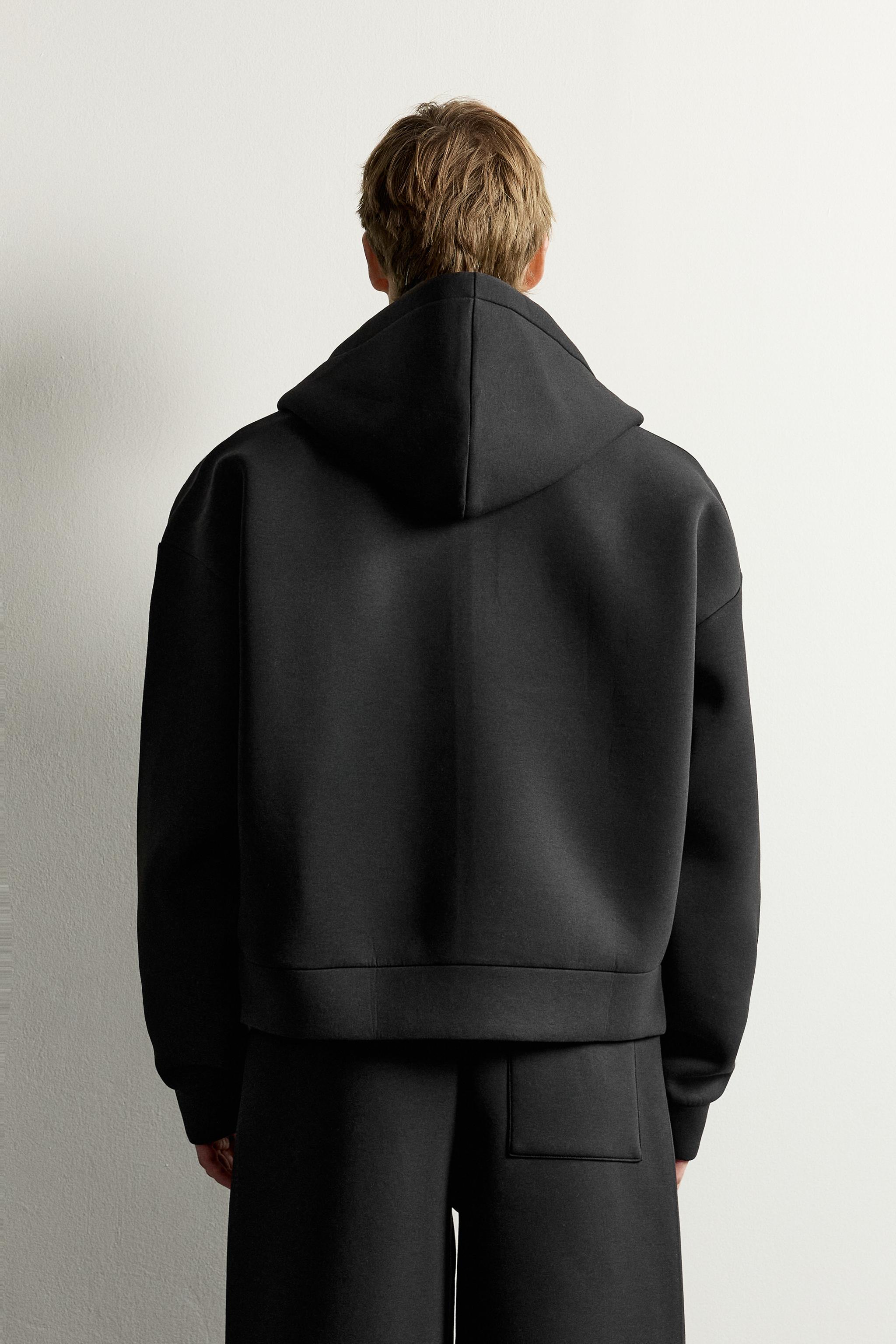 TECHNICAL ZIP-UP HOODIE - Black