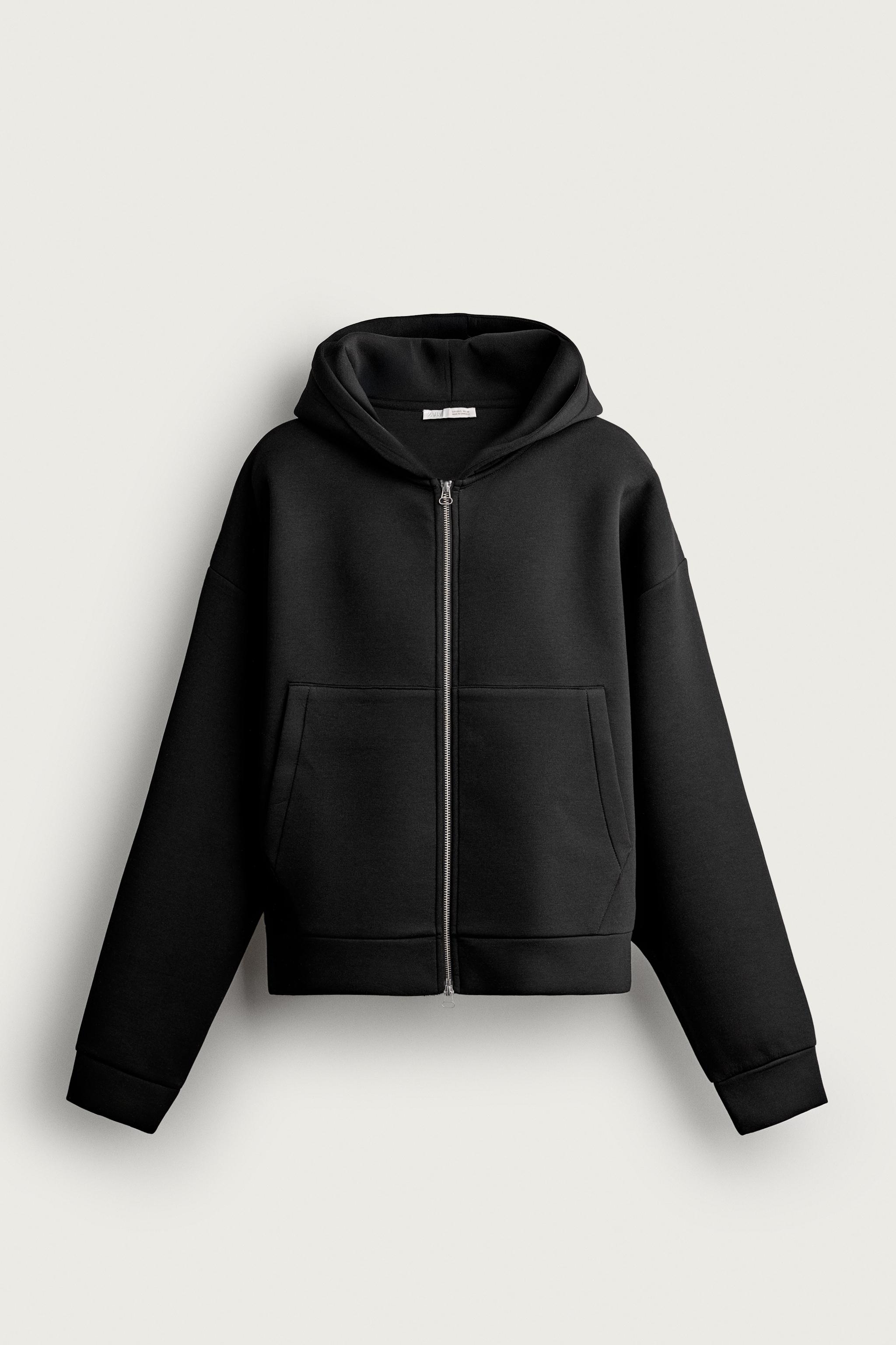 TECHNICAL ZIP-UP HOODIE - Black