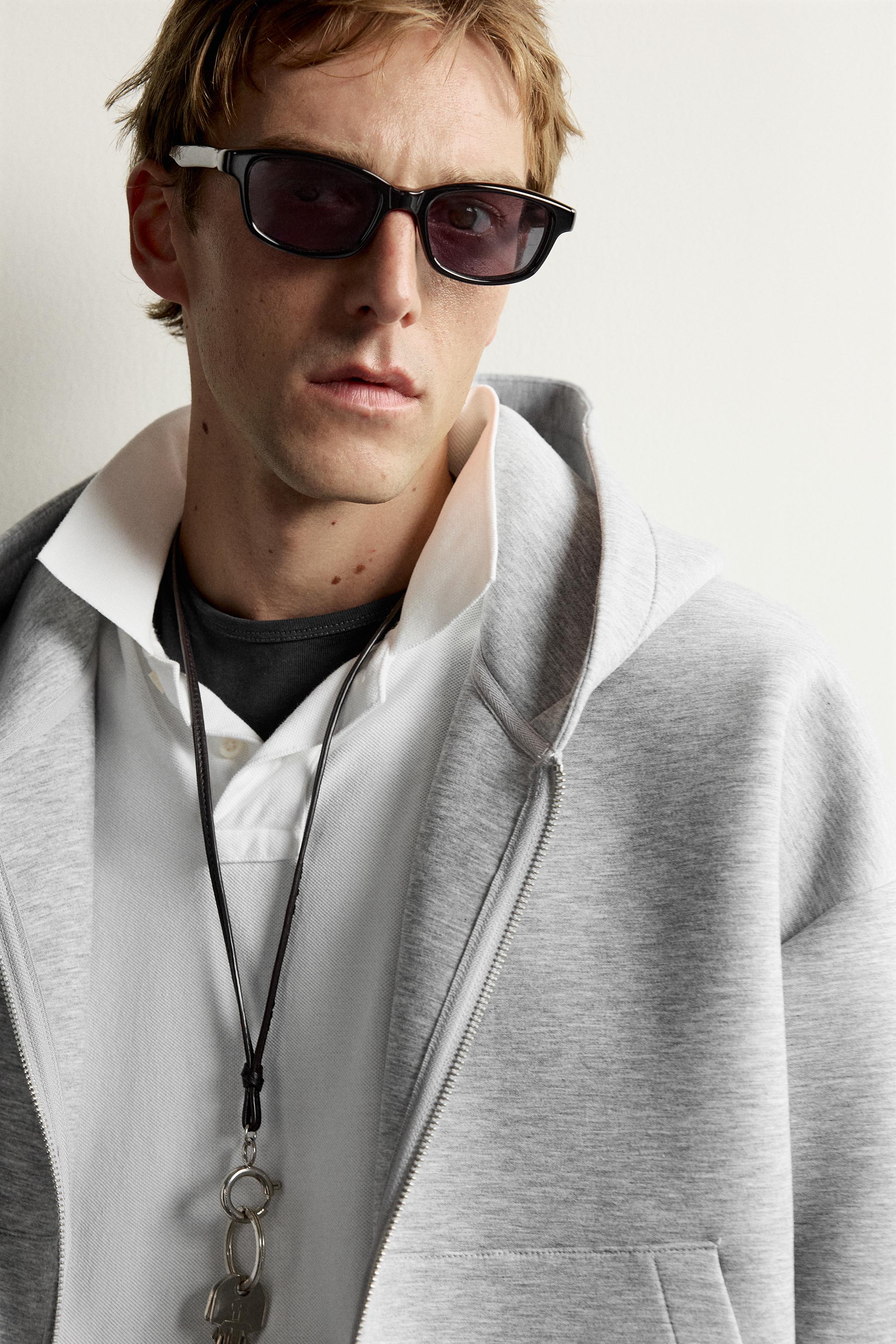 TECHNICAL ZIP-UP HOODIE - Gray marl