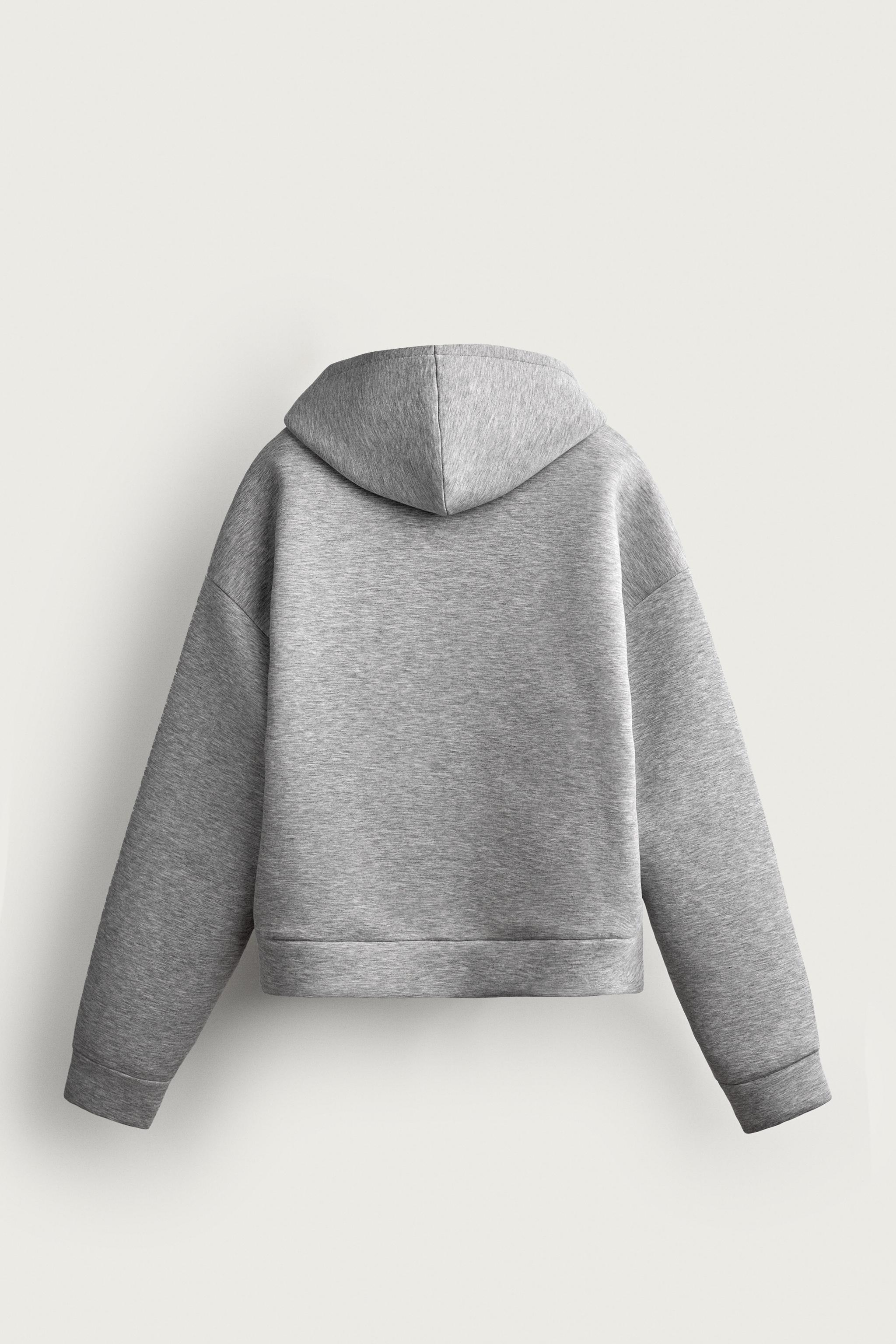 TECHNICAL ZIP-UP HOODIE - Gray marl