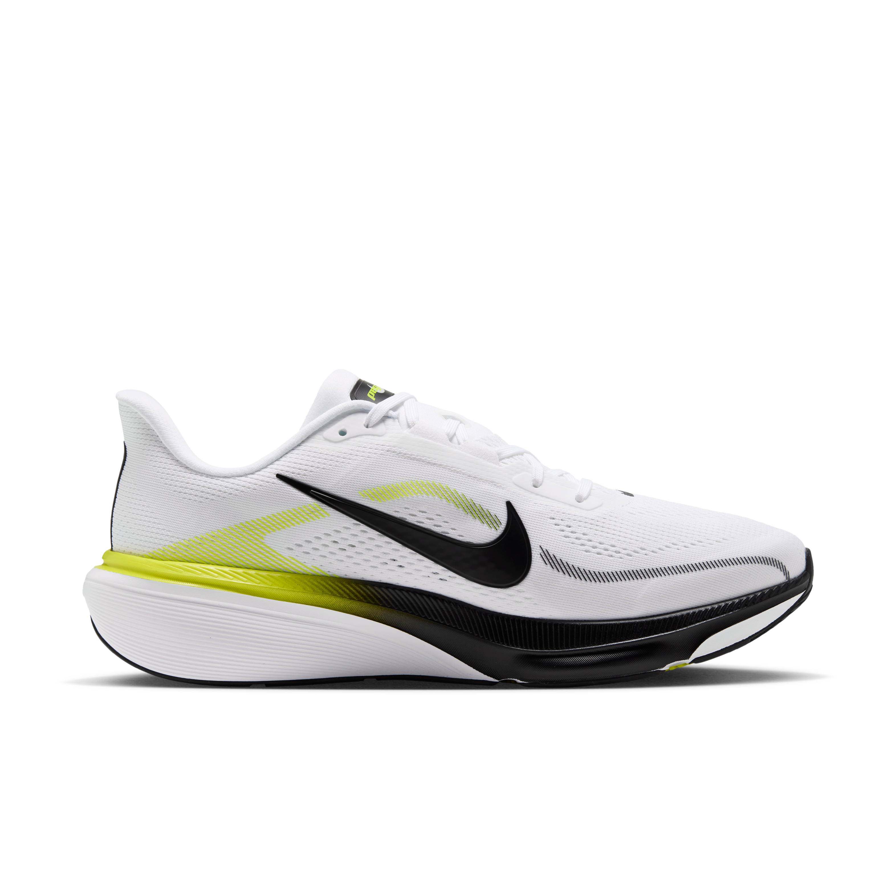 Nike Pegasus 42 Men's Road Running Shoes (Wide) — White/Lemon Venom/White/Black — Wide