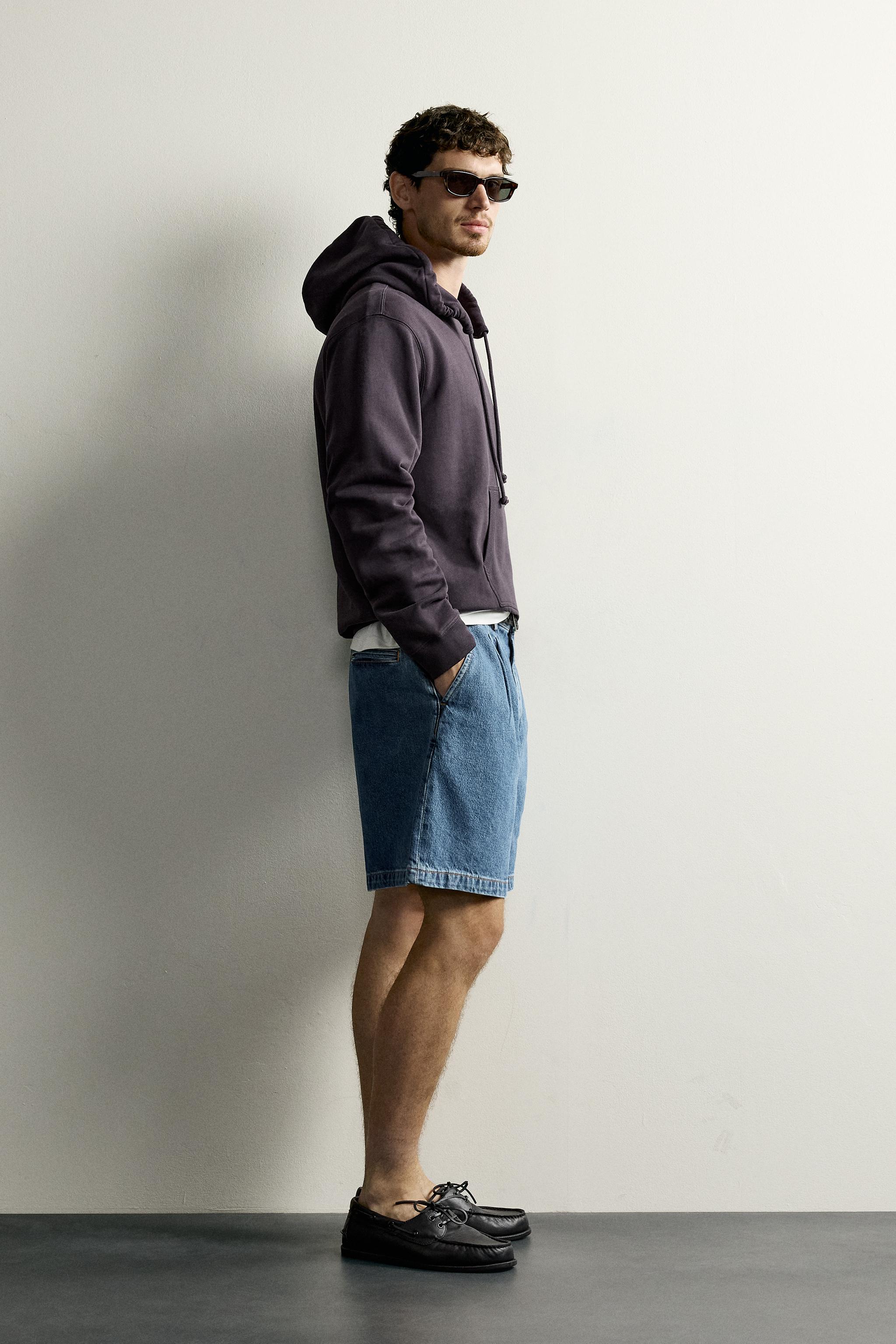 HOODED CREWNECK SWEATSHIRT - Eggplant