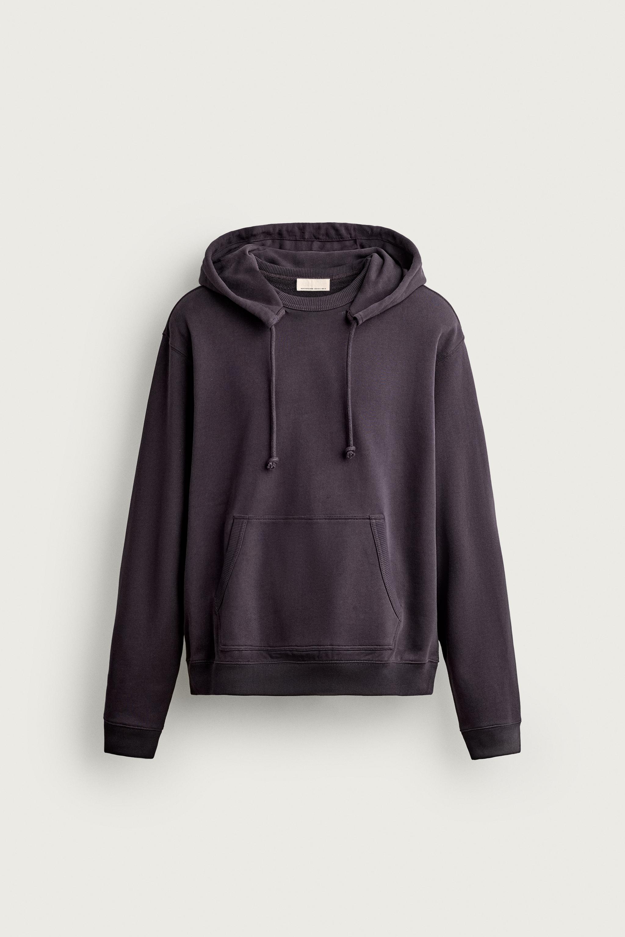 HOODED CREWNECK SWEATSHIRT - Eggplant
