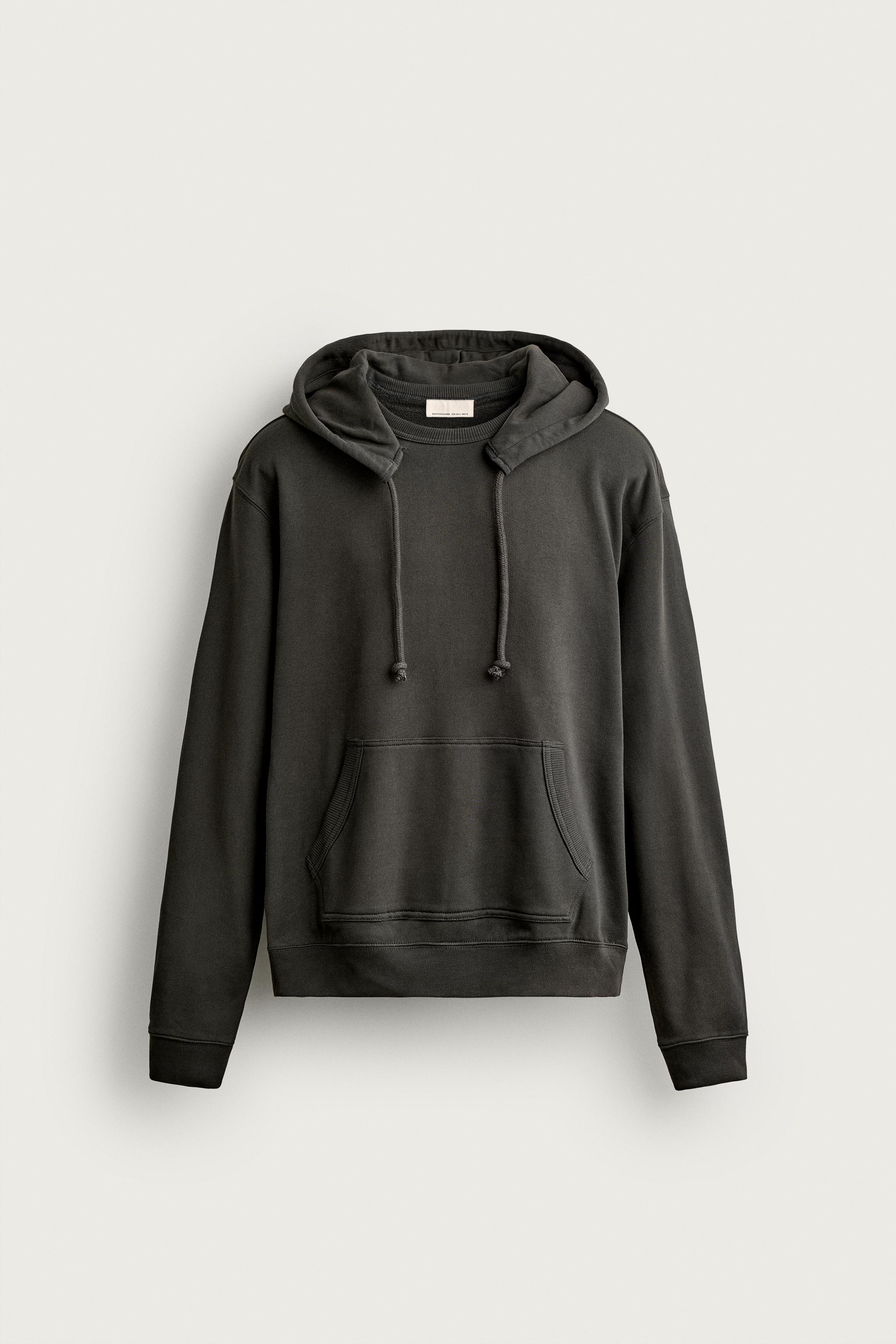 HOODED CREWNECK SWEATSHIRT - Dark gray