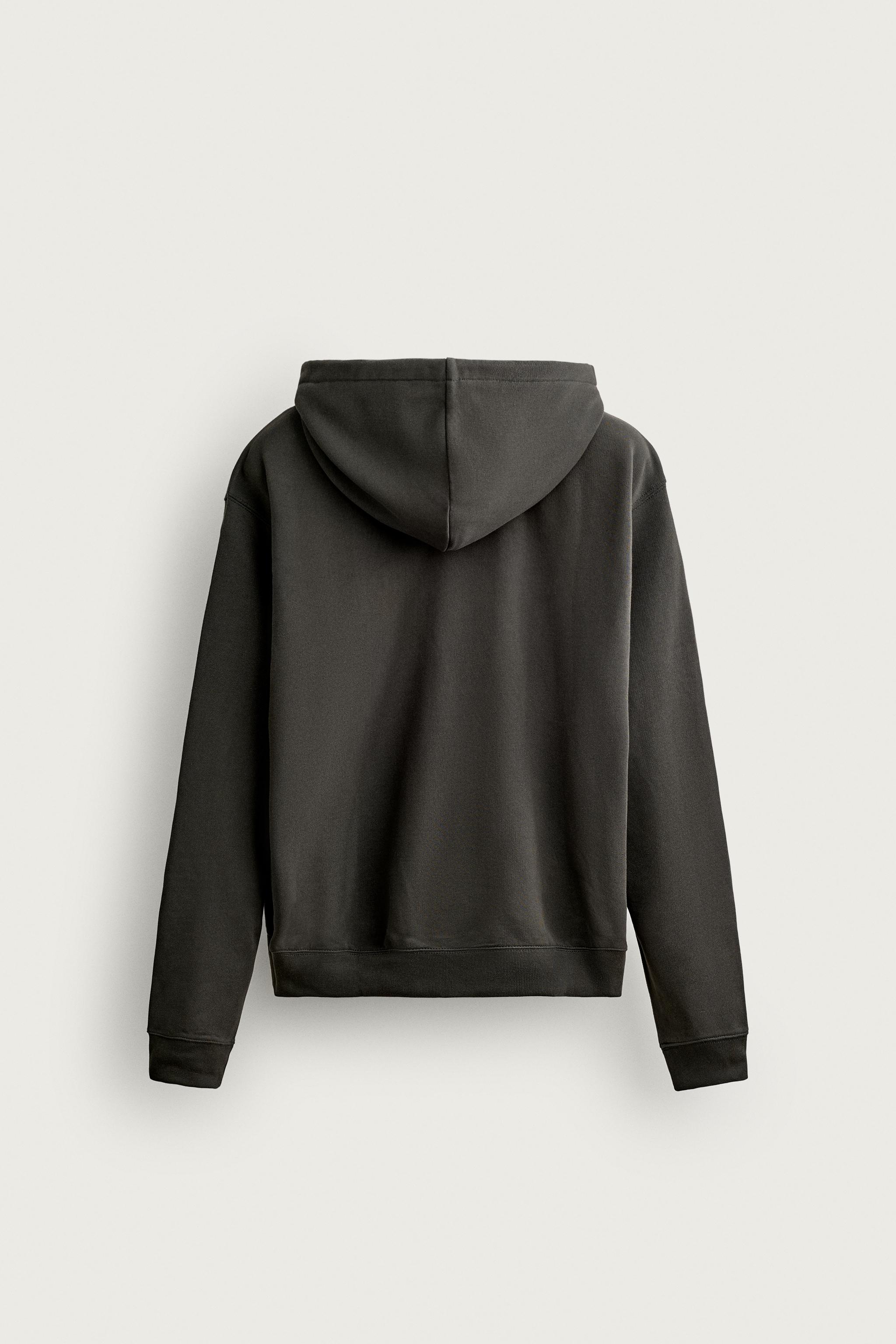 HOODED CREWNECK SWEATSHIRT - Dark gray