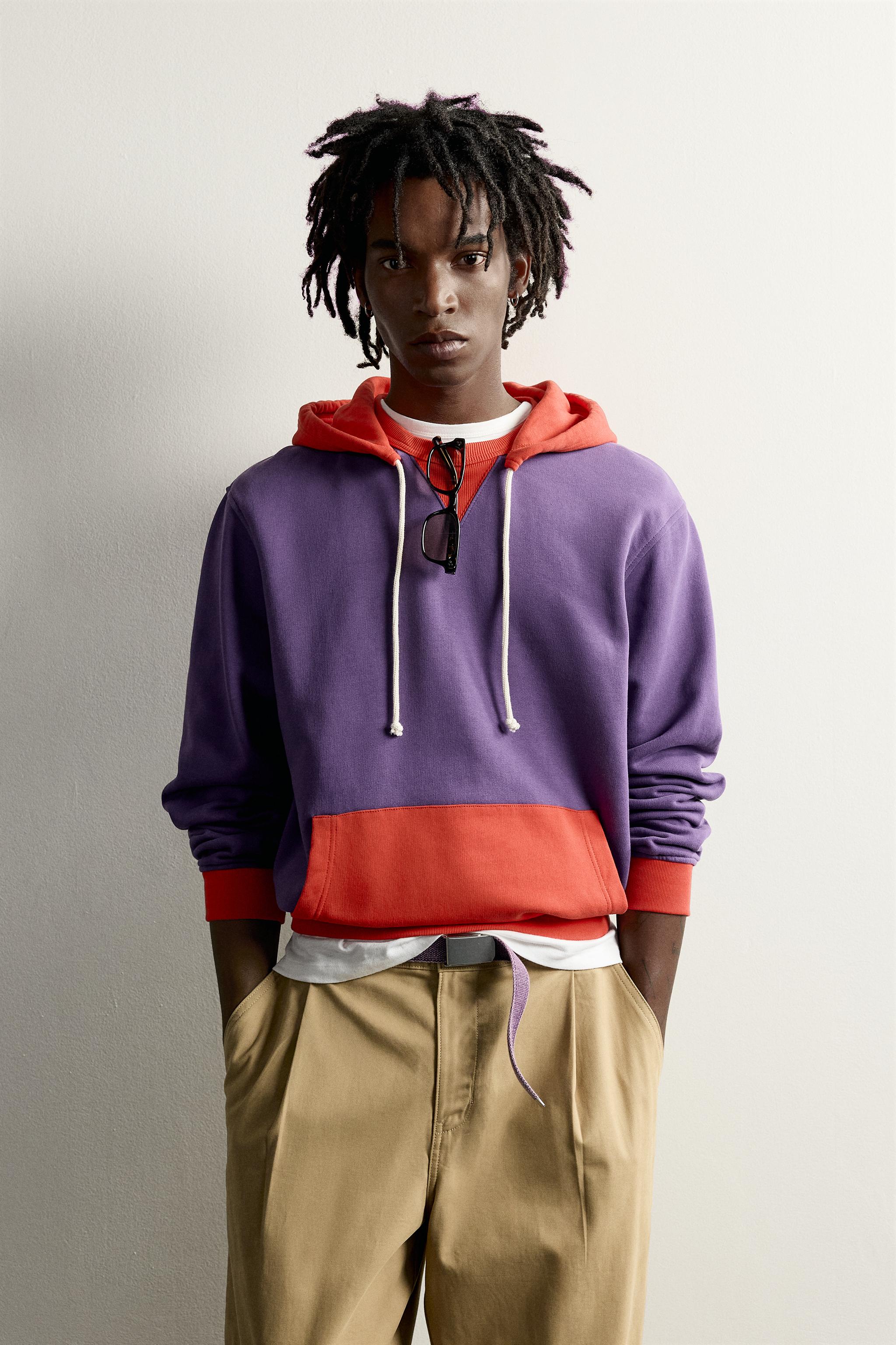 FRUIT OF THE LOOM™ CONTRAST HOODIE - Lilac