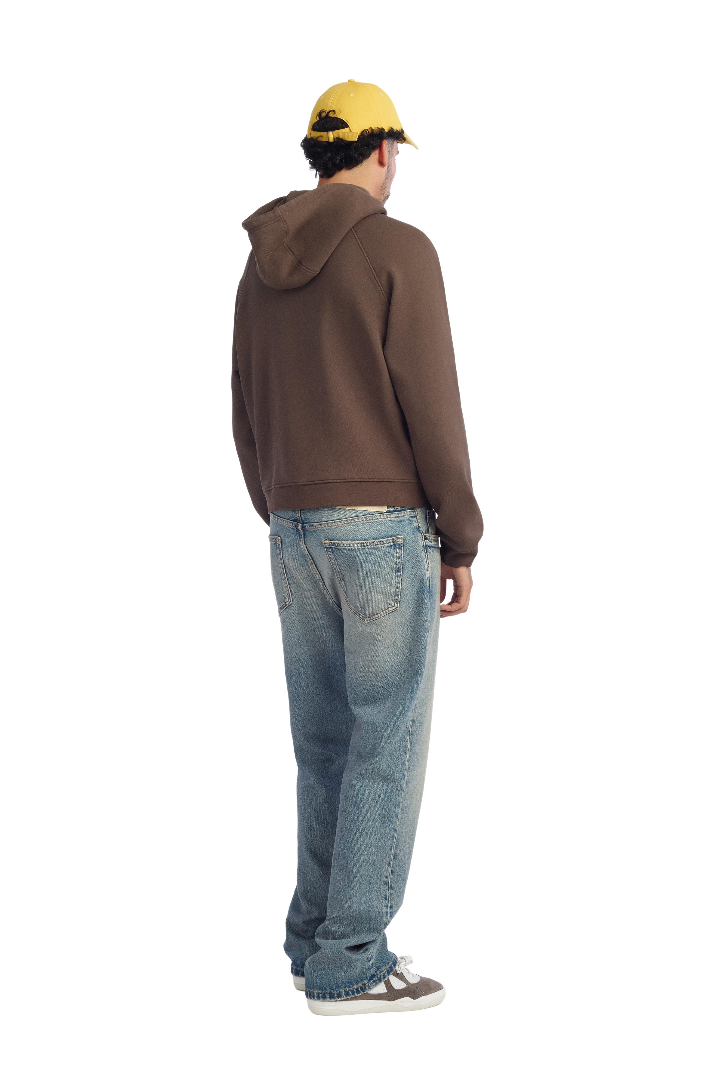 “NUEVA YOL” PATCHES HOODIE SWEATSHIRT - Brown