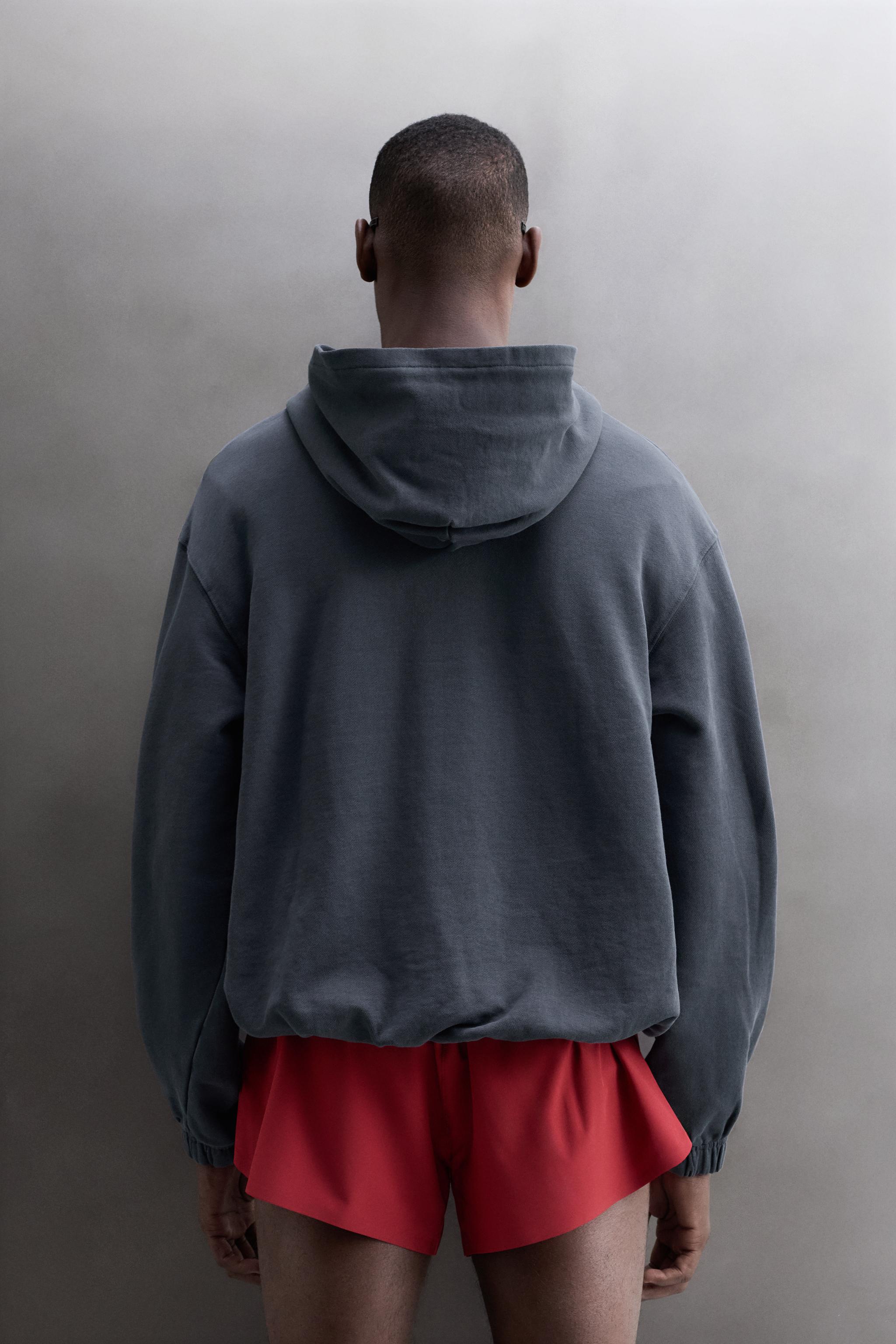 COTTON HOODIE - Navy blue