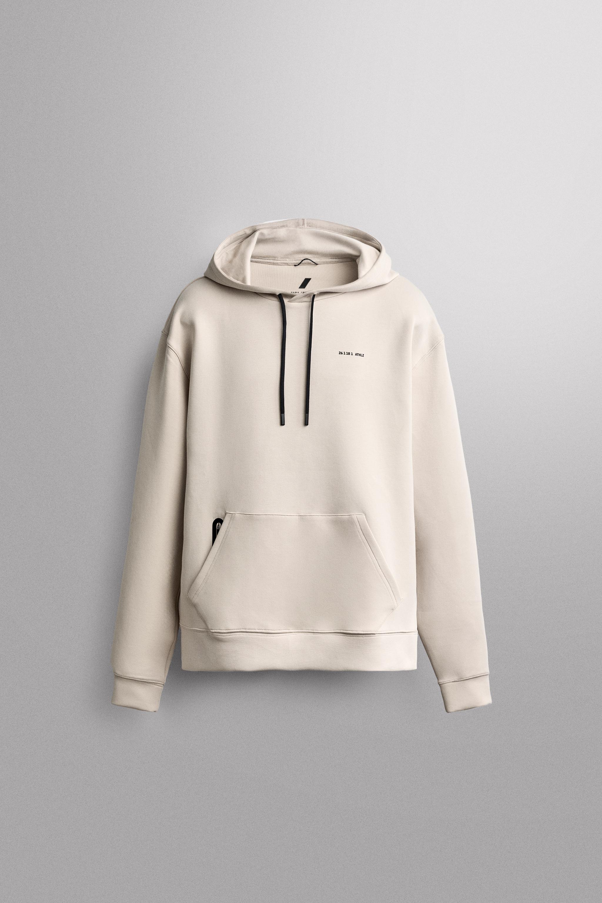 TECHNICAL HOODIE - ecru-white