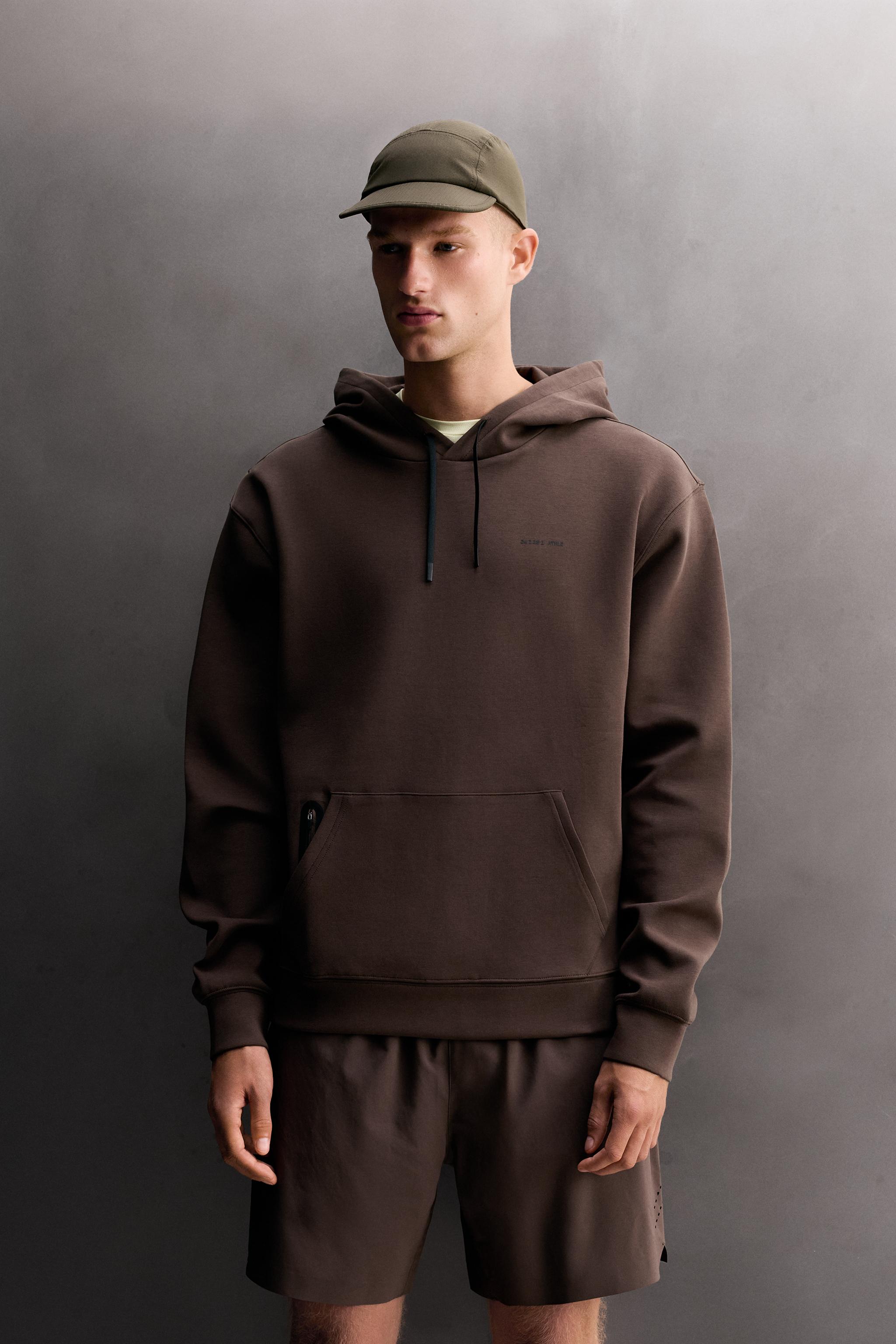 TECHNICAL HOODIE - Brown
