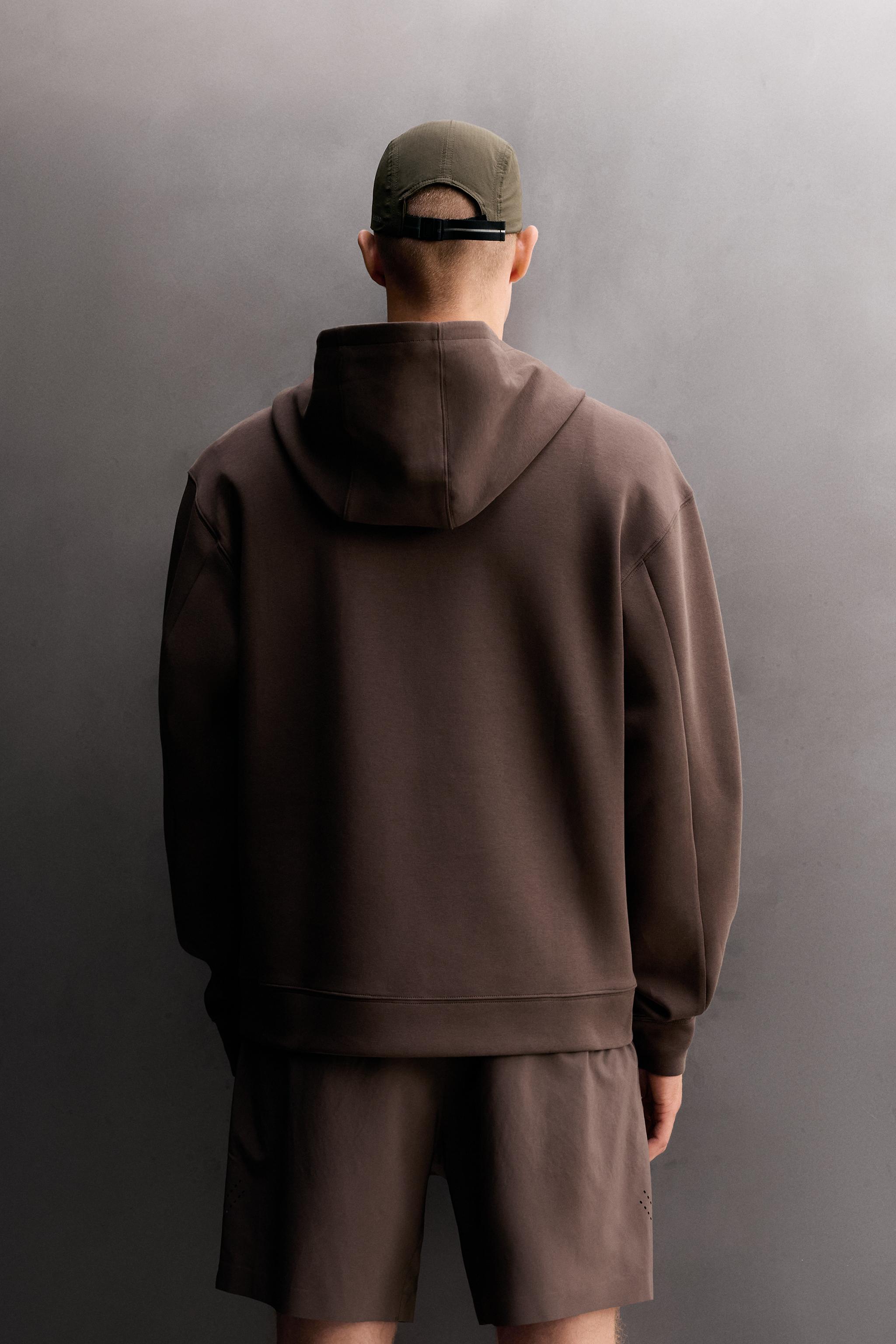 TECHNICAL HOODIE - Brown