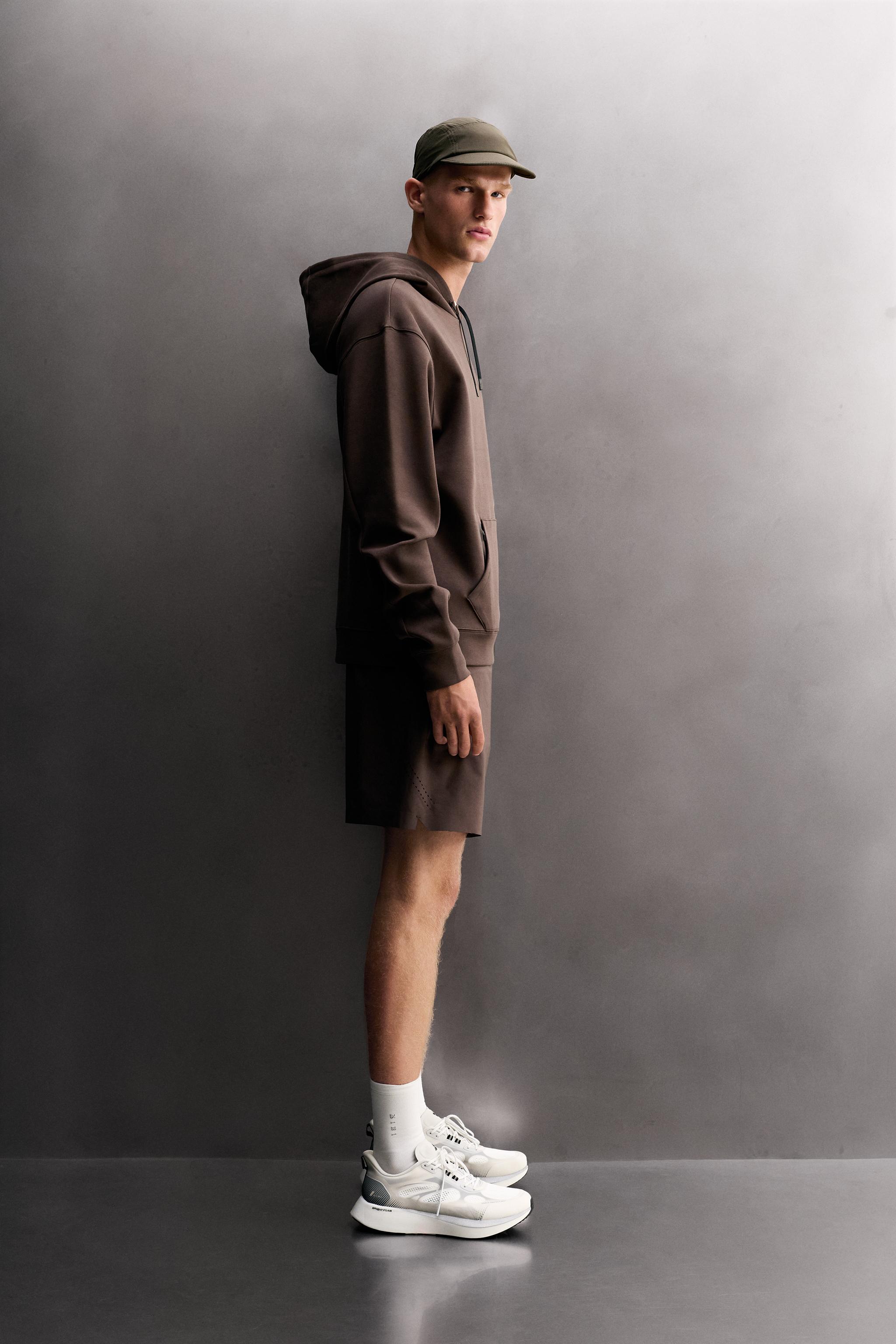 TECHNICAL HOODIE - Brown