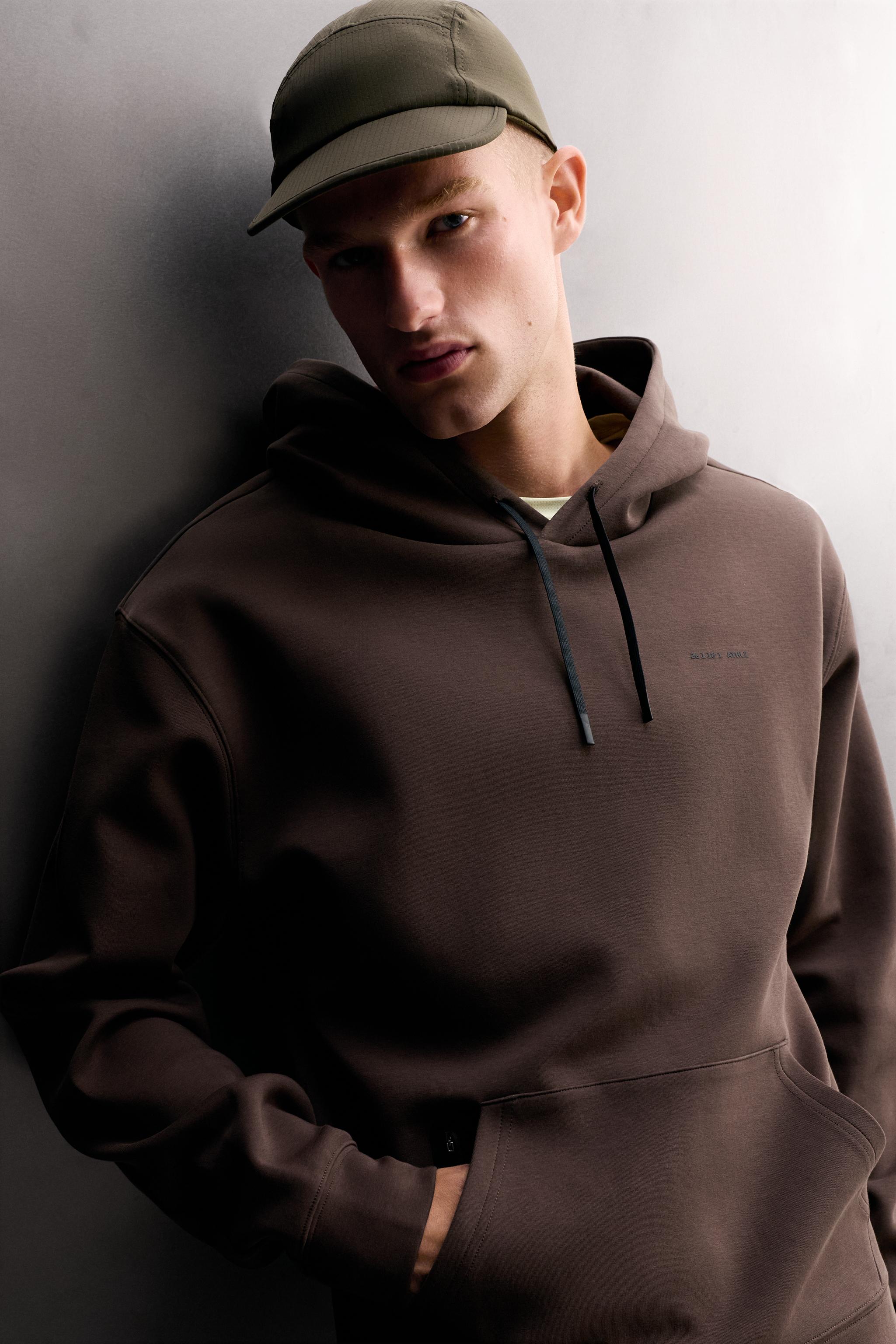TECHNICAL HOODIE - Brown