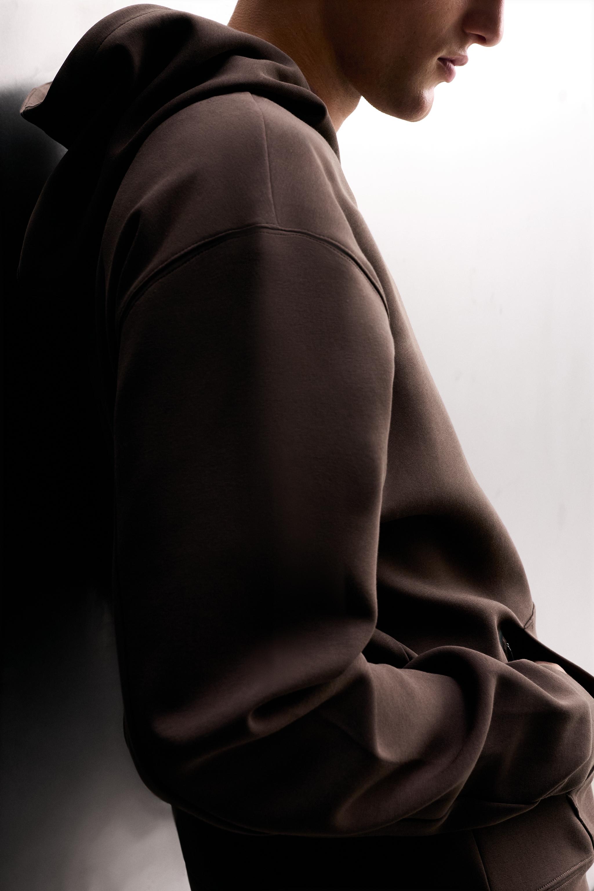 TECHNICAL HOODIE - Brown