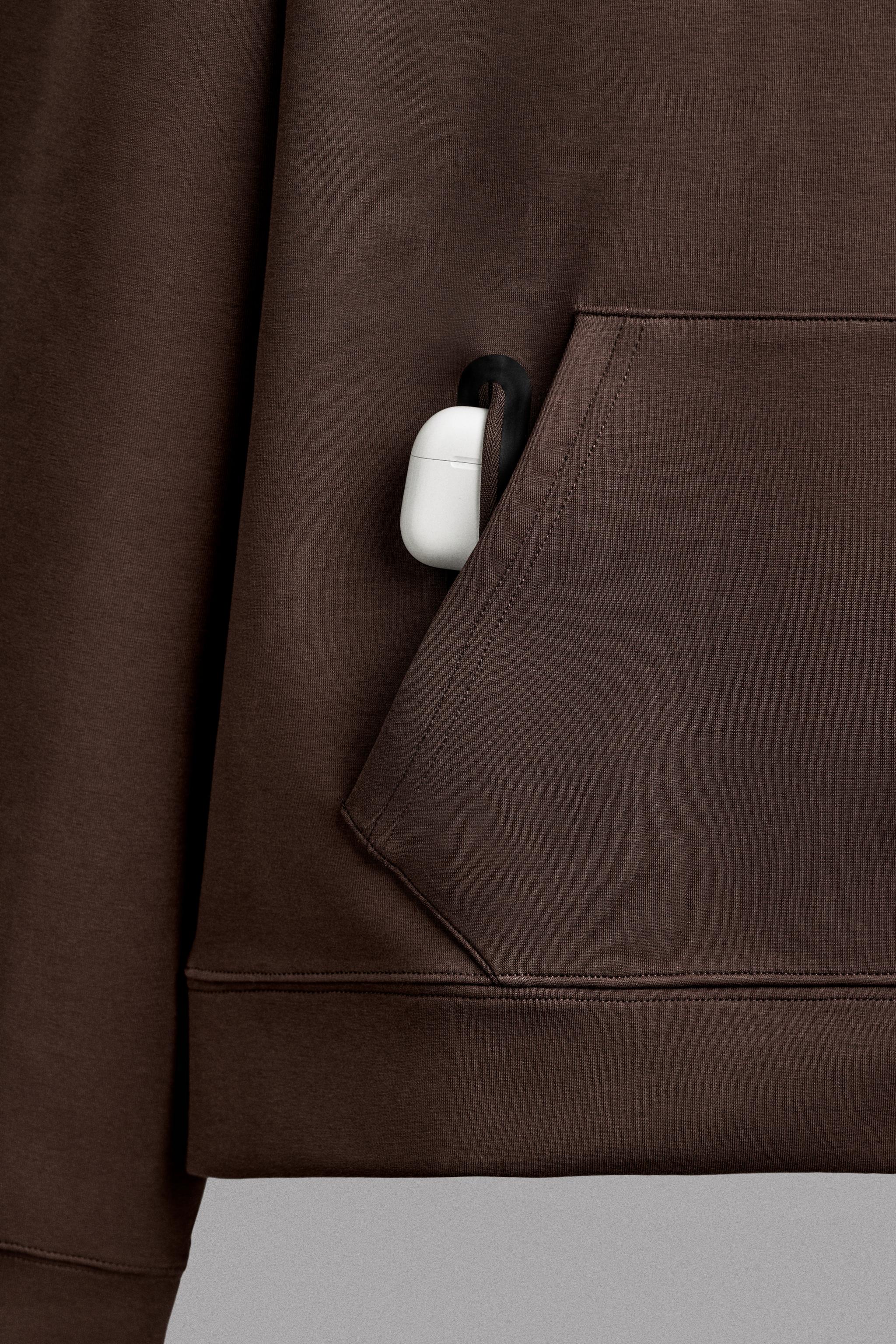 TECHNICAL HOODIE - Brown