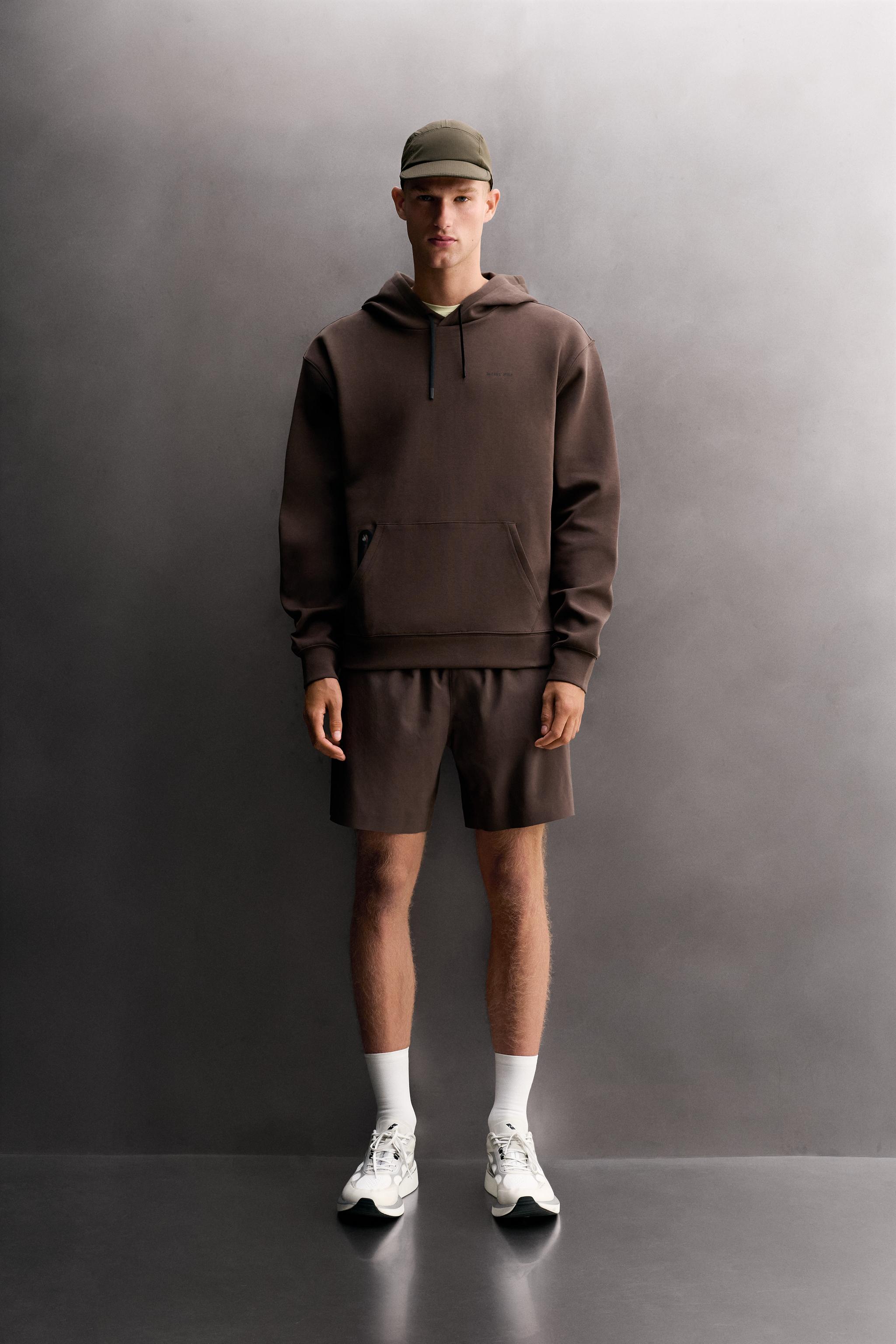 TECHNICAL HOODIE - Brown