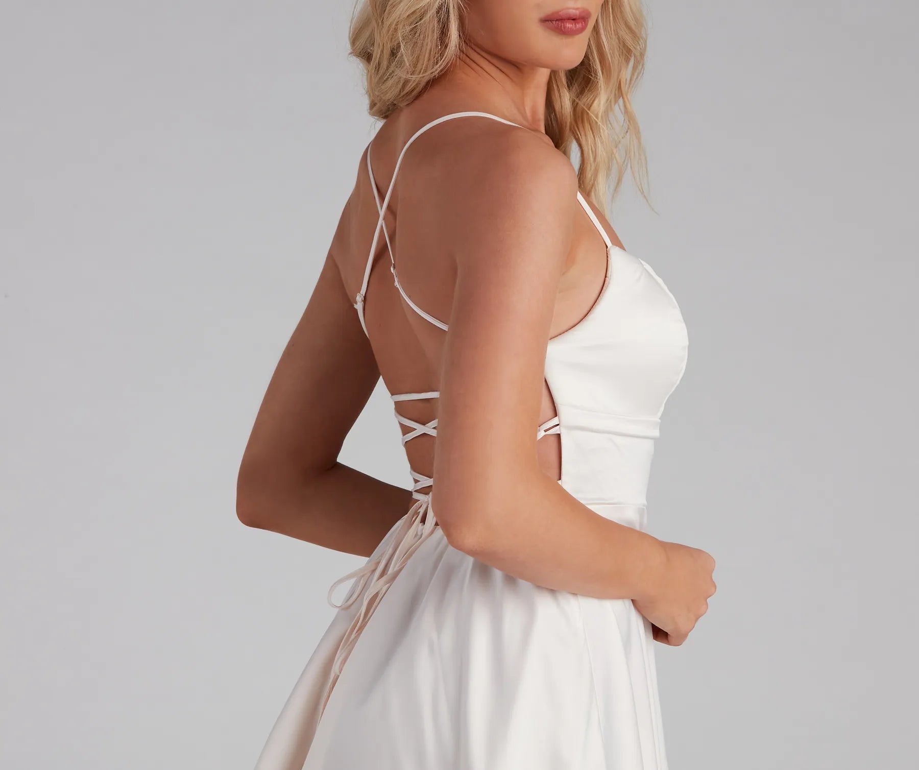 Sonya Satin Dress - IVORY