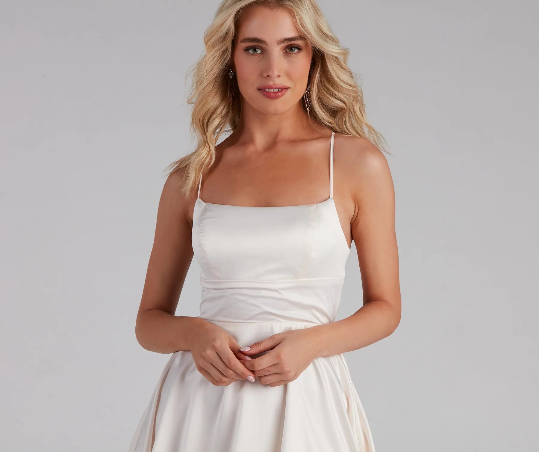 Sonya Satin Dress - IVORY